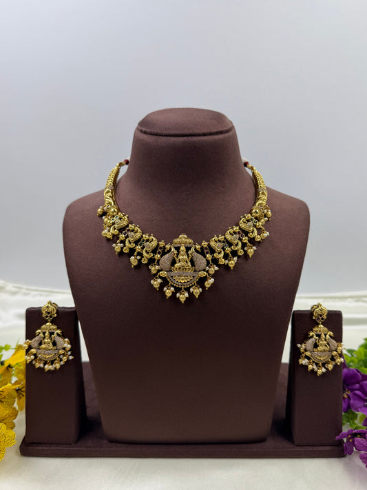 Pooja Necklace Set worn styled with traditional outfit