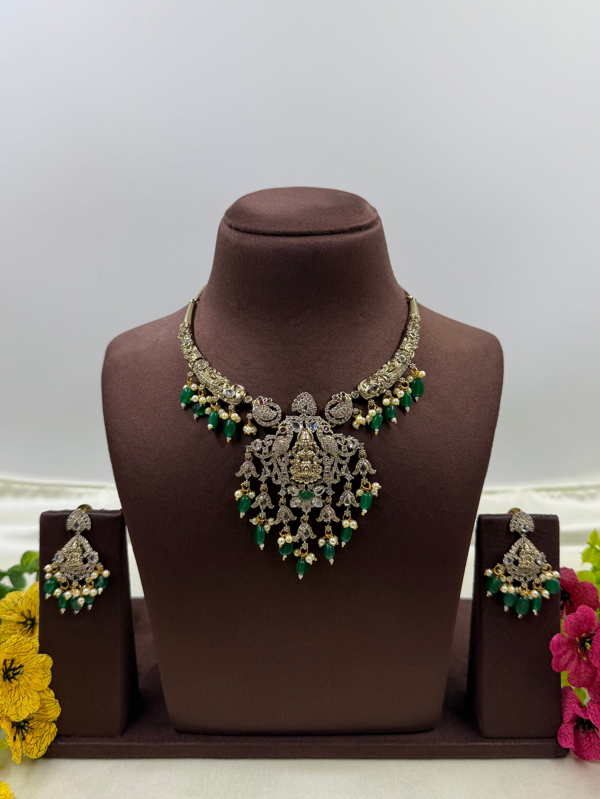 Sayli Necklace Set worn styled with traditional outfit