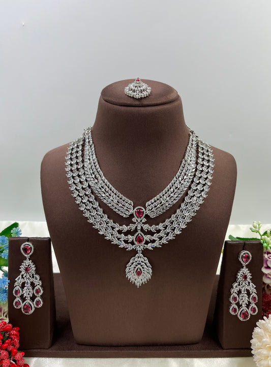 Noble Necklace Set worn styled with traditional outfit