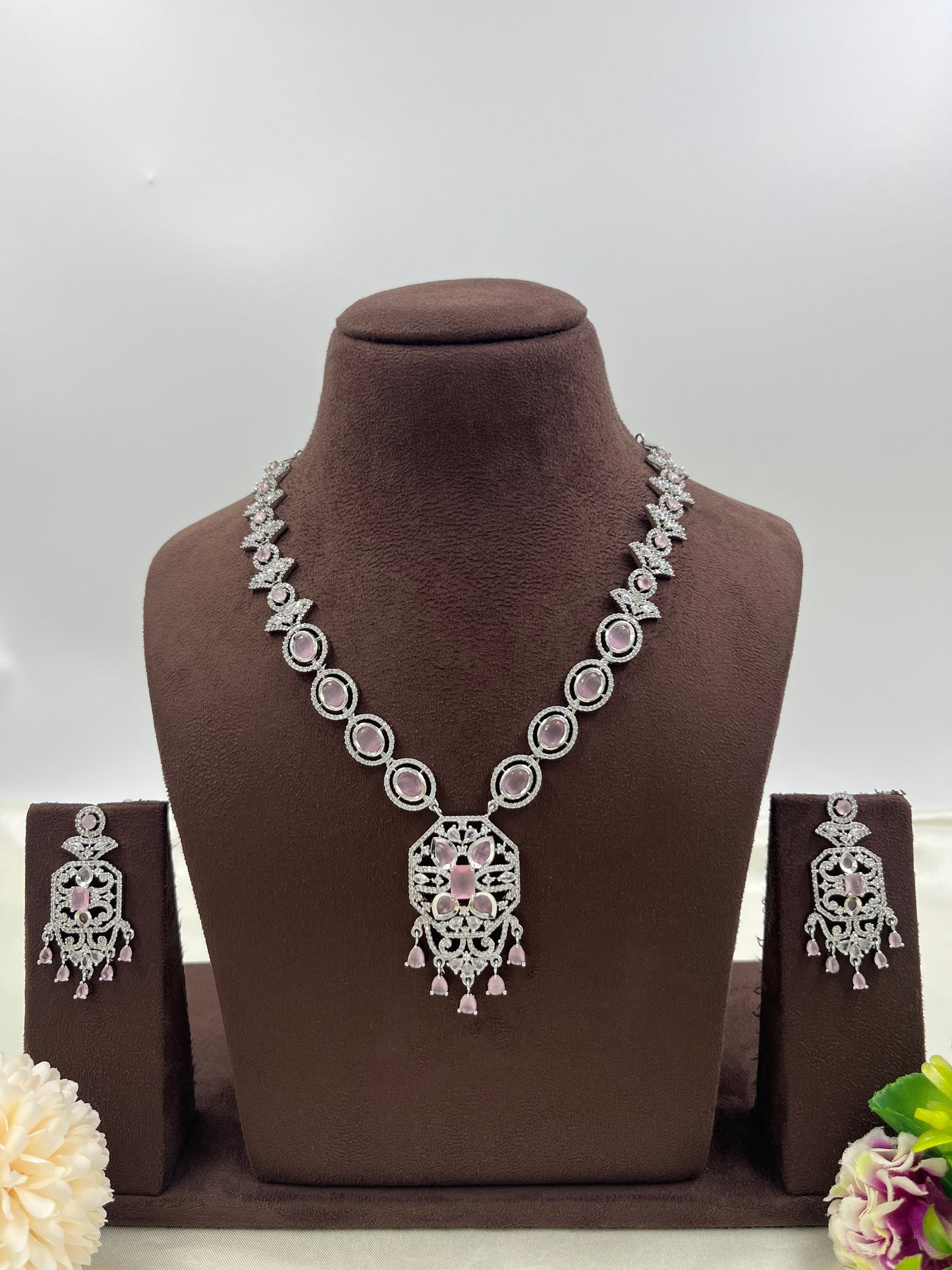 Kinsley Premium American Diamond Necklace Set