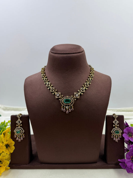 Hema Necklace Set worn styled with traditional outfit