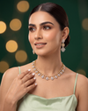 Juliee American Diamond Necklace Set close-up view