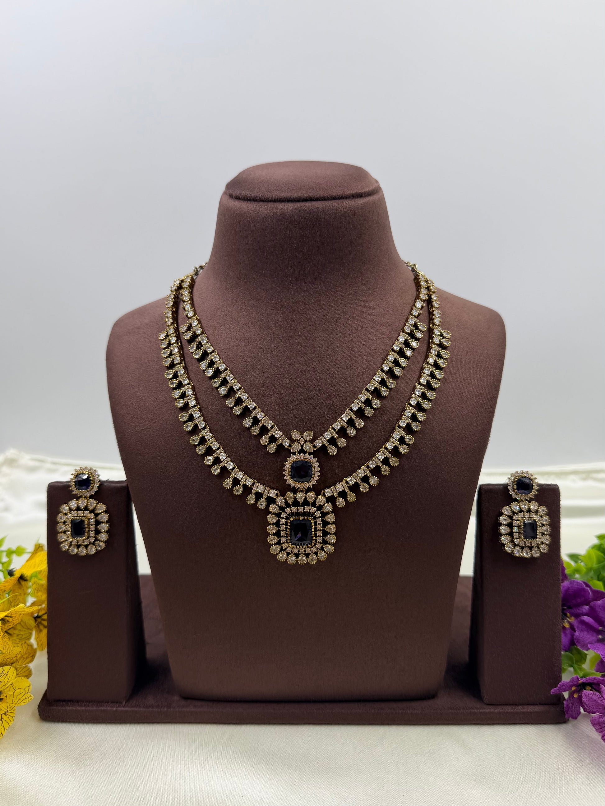 Anushka Necklace Set worn styled with traditional outfit