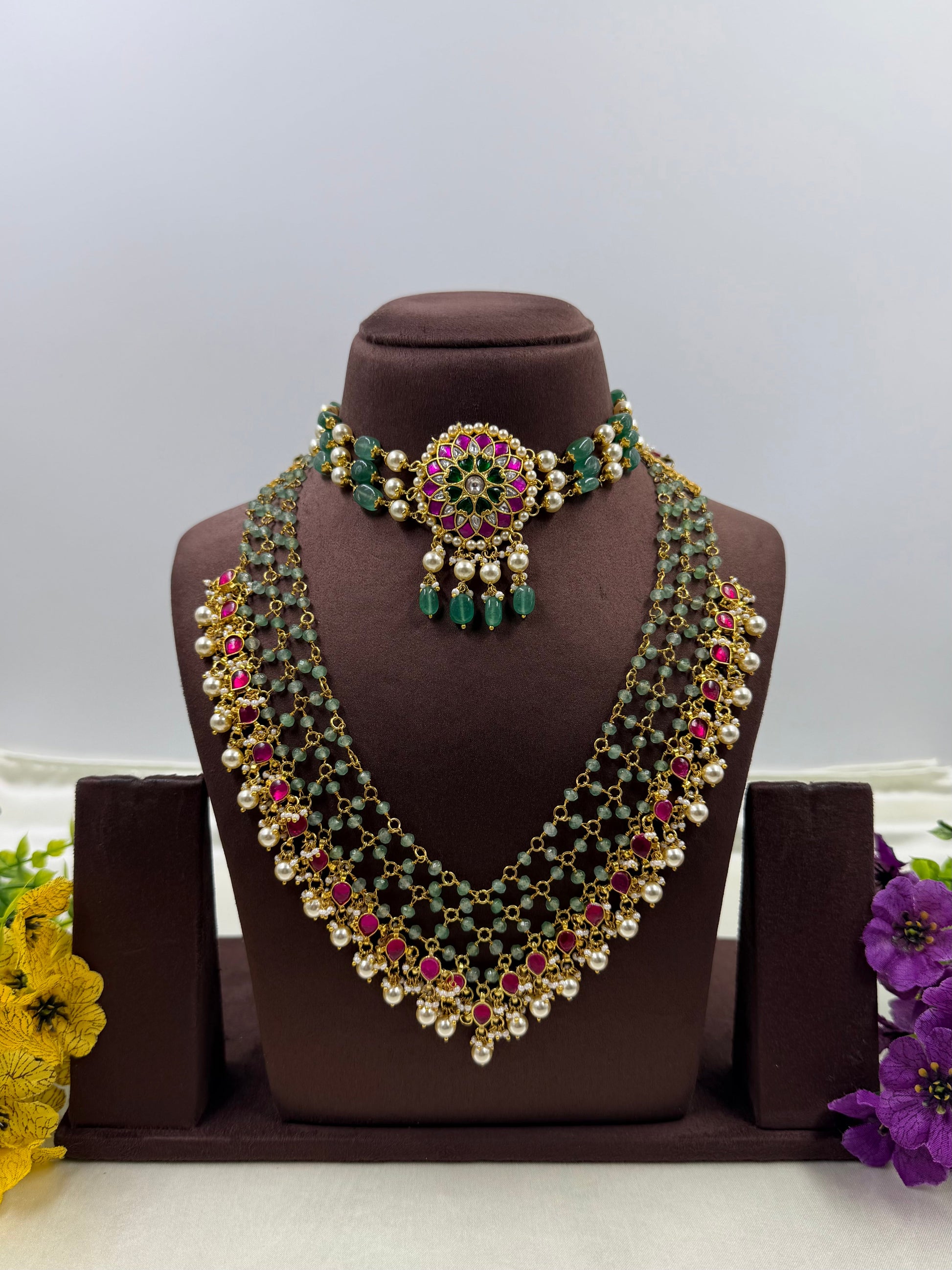 Mithali Bridal Combo Set worn styled with traditional outfit