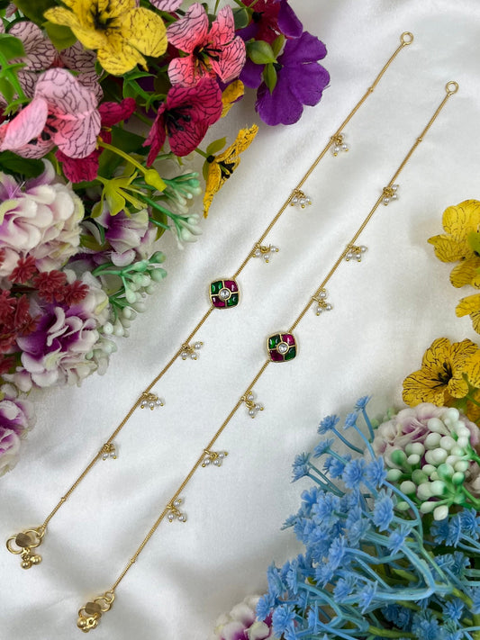 Kirti Pachi Kundan Anklet