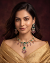 Megha Victorian Necklace Set close-up view