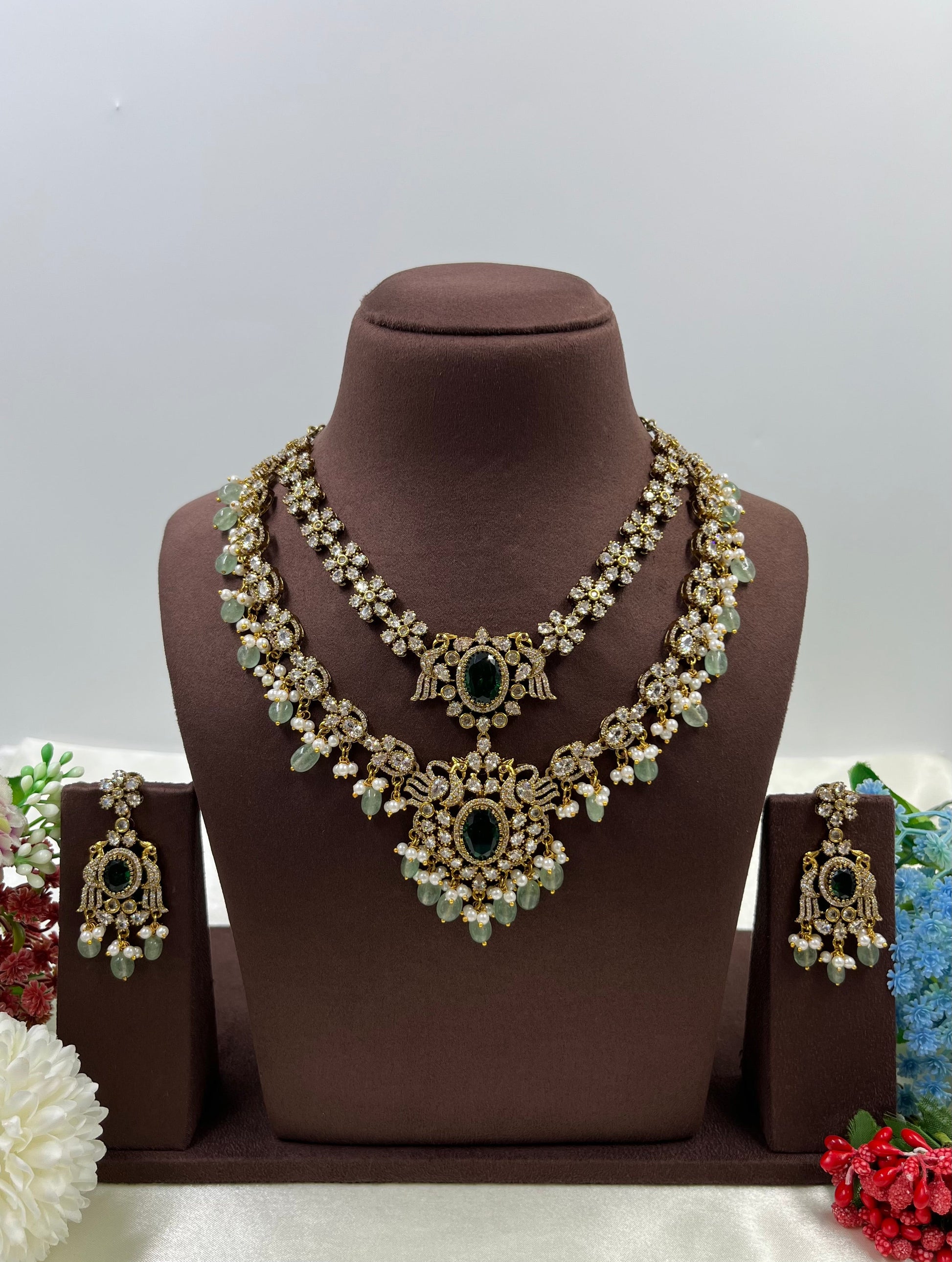 Shrevali Necklace Set full product photo on plain background