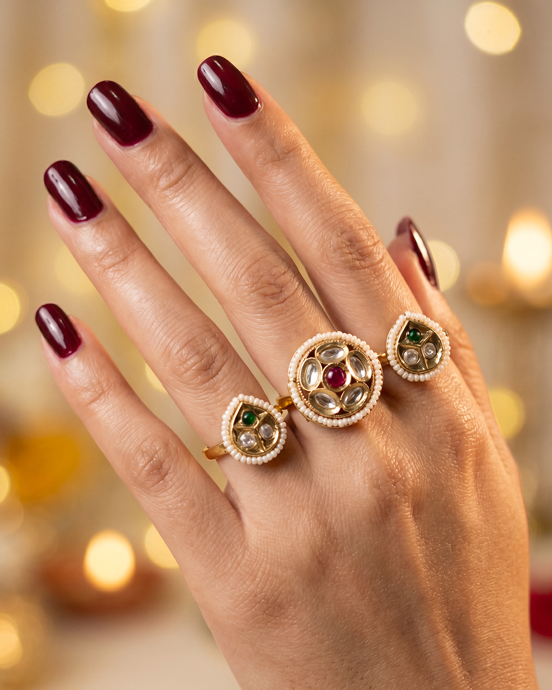 Shalini Heritage Two Finger Ring