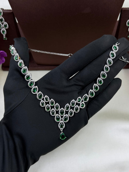 Jasmine American Diamond Necklace