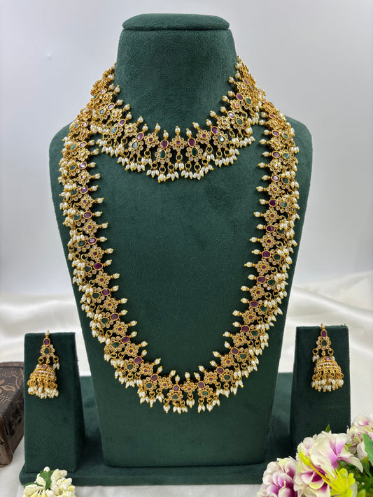 SHARVANI TRADITIONAL GOLD PLATED COMBO SET
