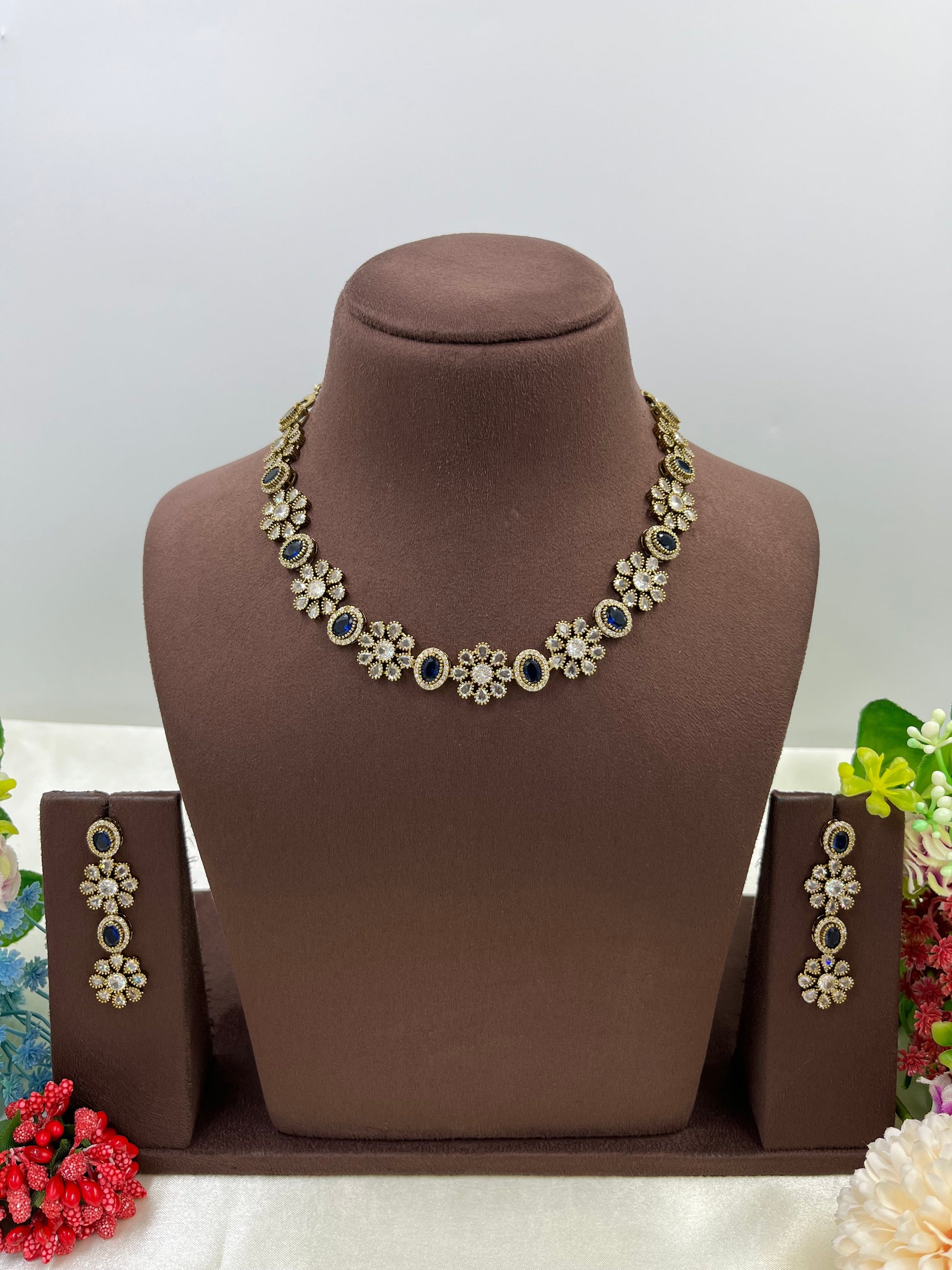 Renu Necklace Set worn styled with traditional outfit