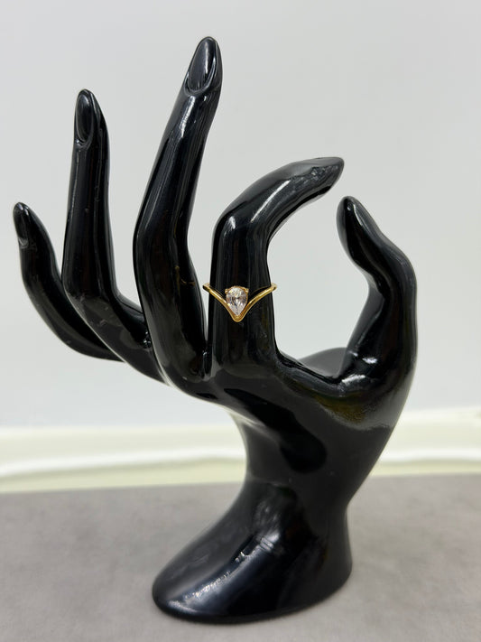 Emma Finger Ring worn styled with traditional outfit