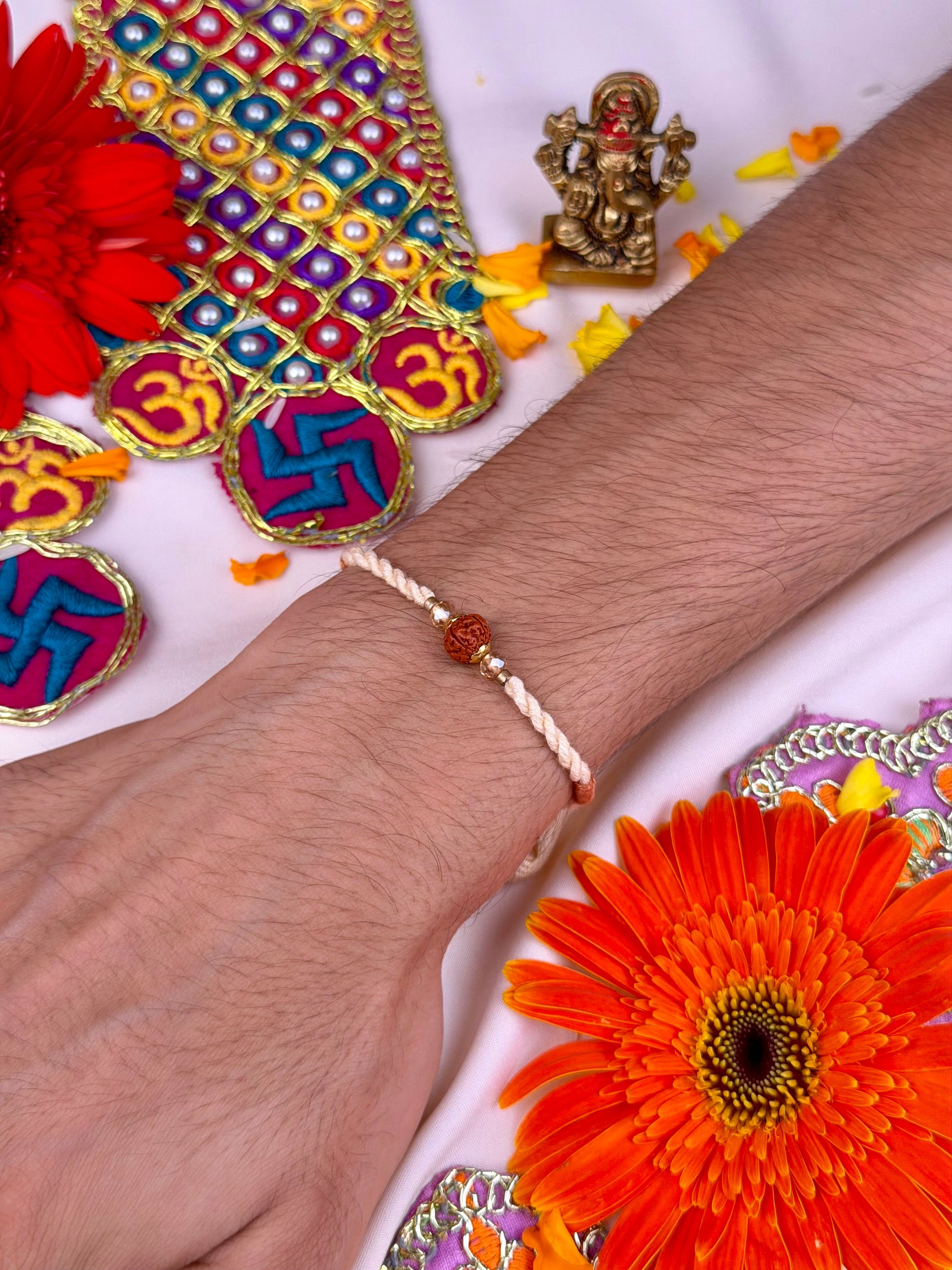 Ivory Rakhi close-up view