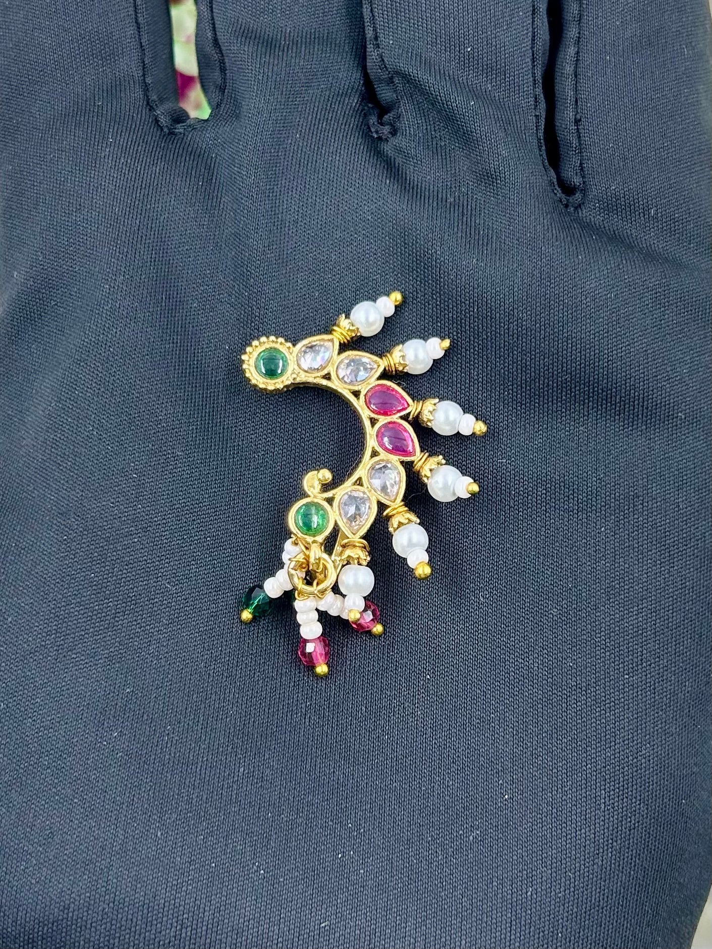 Komal Nose Ring worn styled with traditional outfit