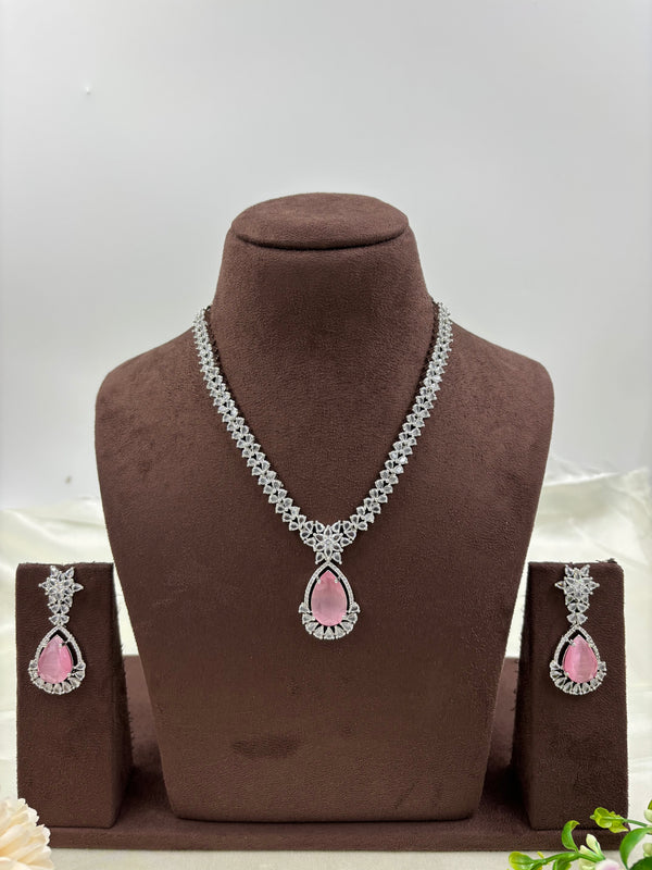 Sahira Premium Drop American Diamond Necklace