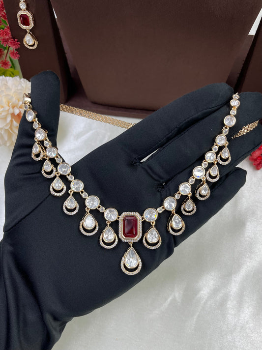 Tarabai Necklace Set worn styled with traditional outfit