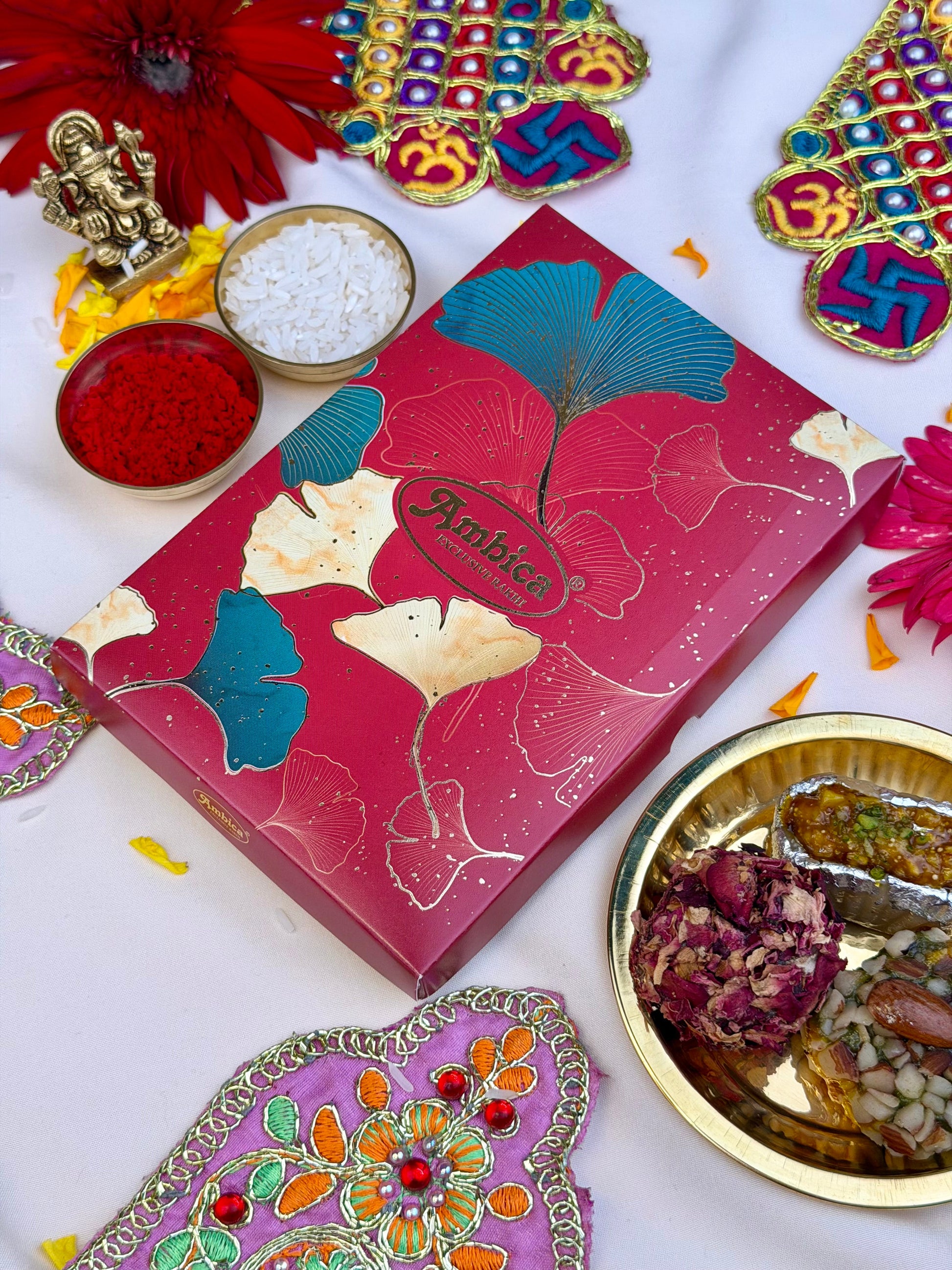 Sparkling Rakhi full product photo on plain background