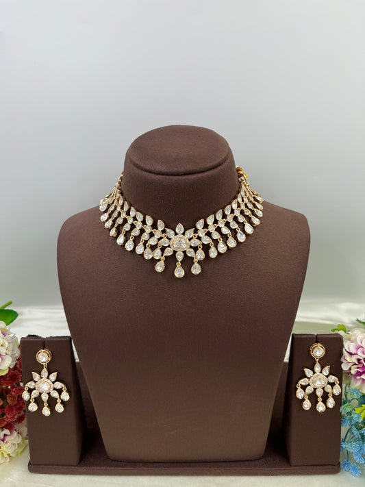 Nuk Moissanite Drop Delicate Necklace