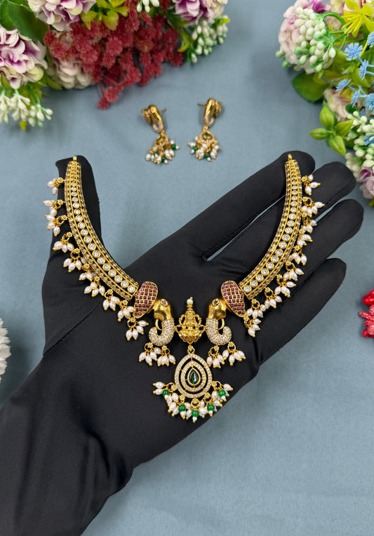 Smita Traditional Temple Hasli Necklace