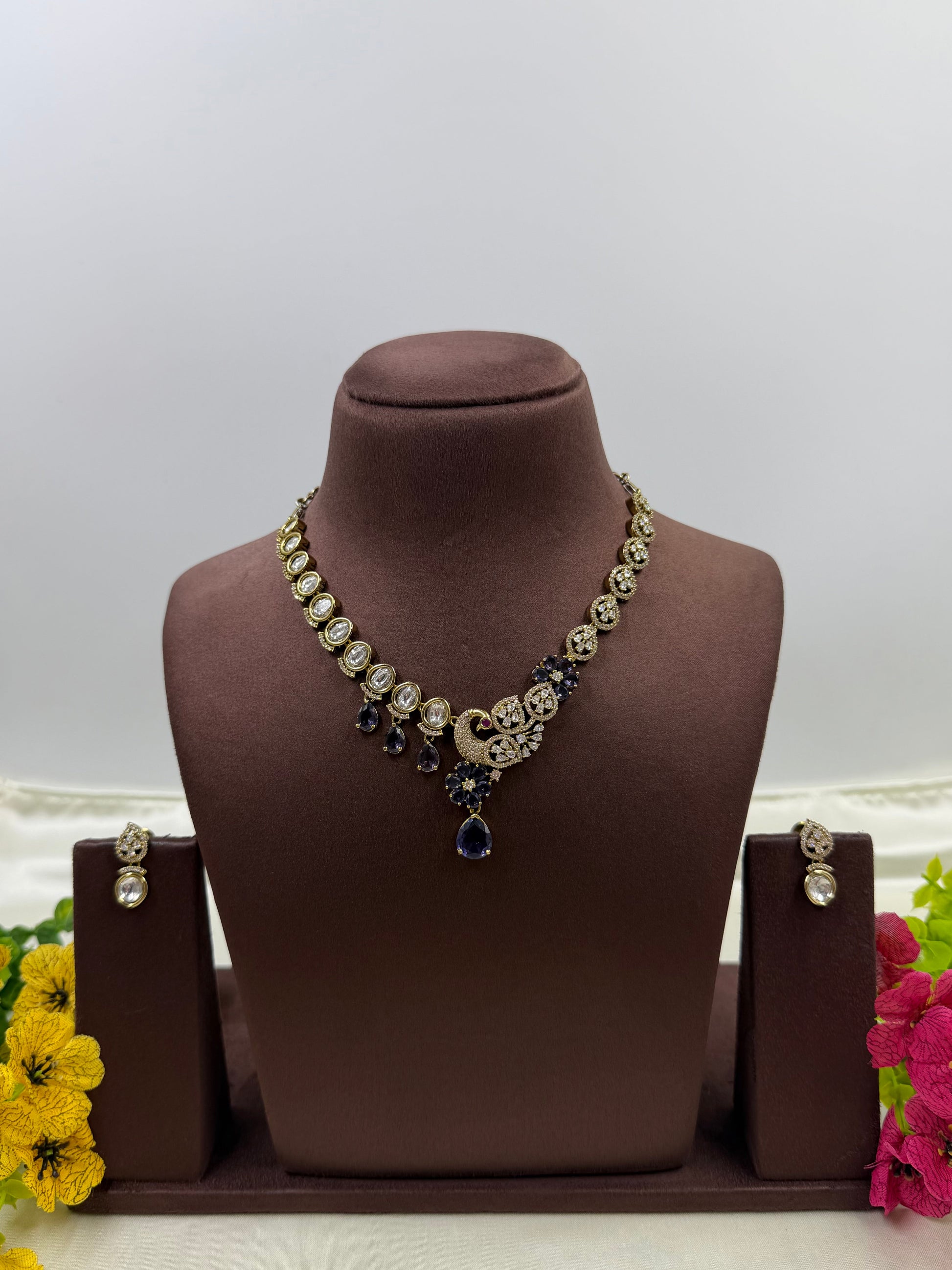Sneha Necklace Set full product photo on plain background