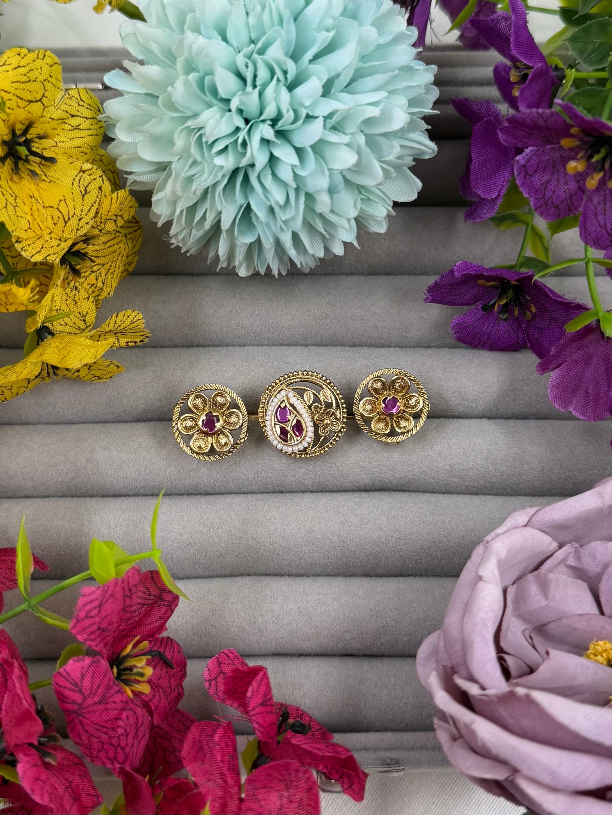 Pooja Finger Ring close-up view