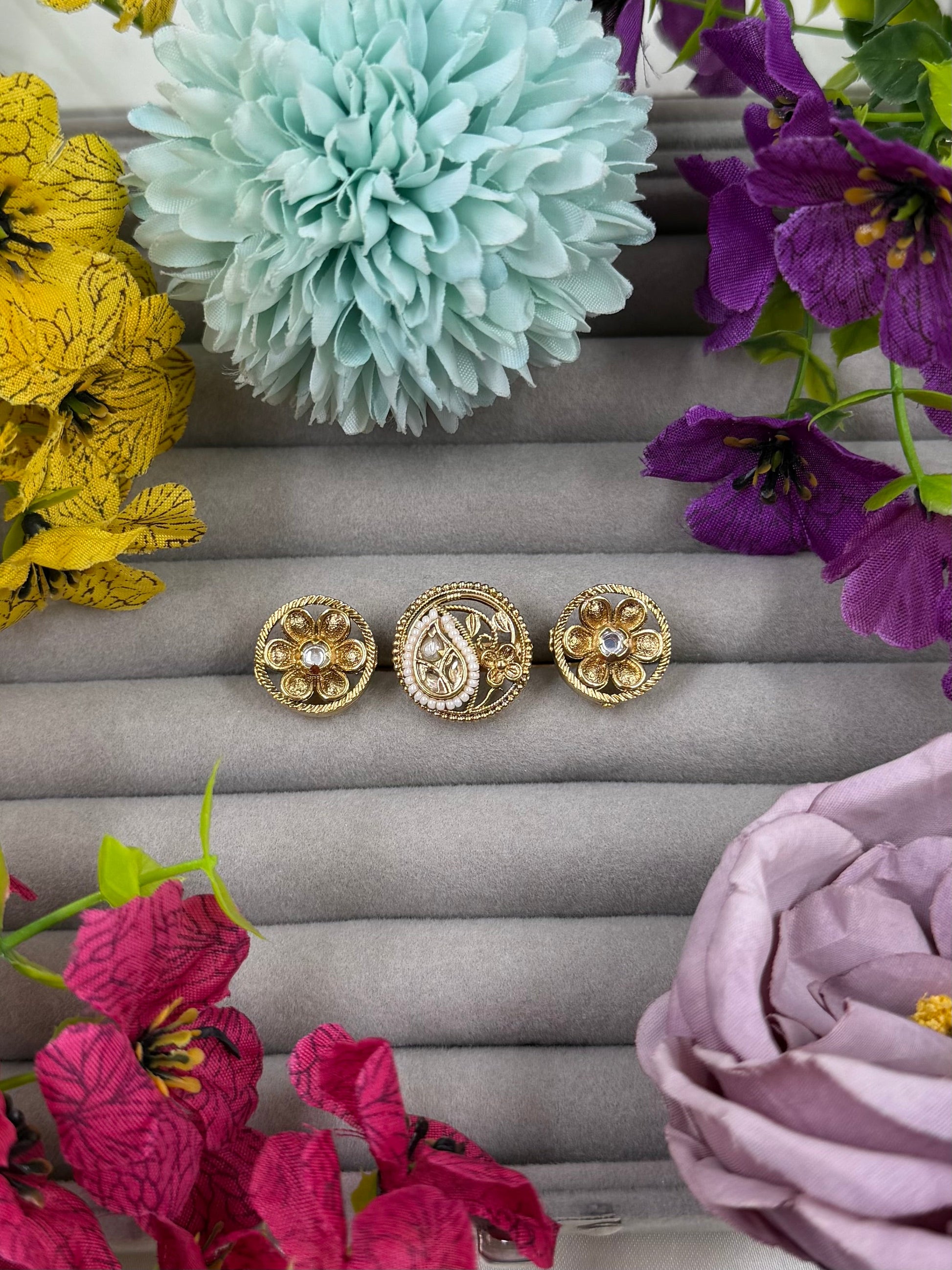 Pooja Finger Ring worn styled with traditional outfit