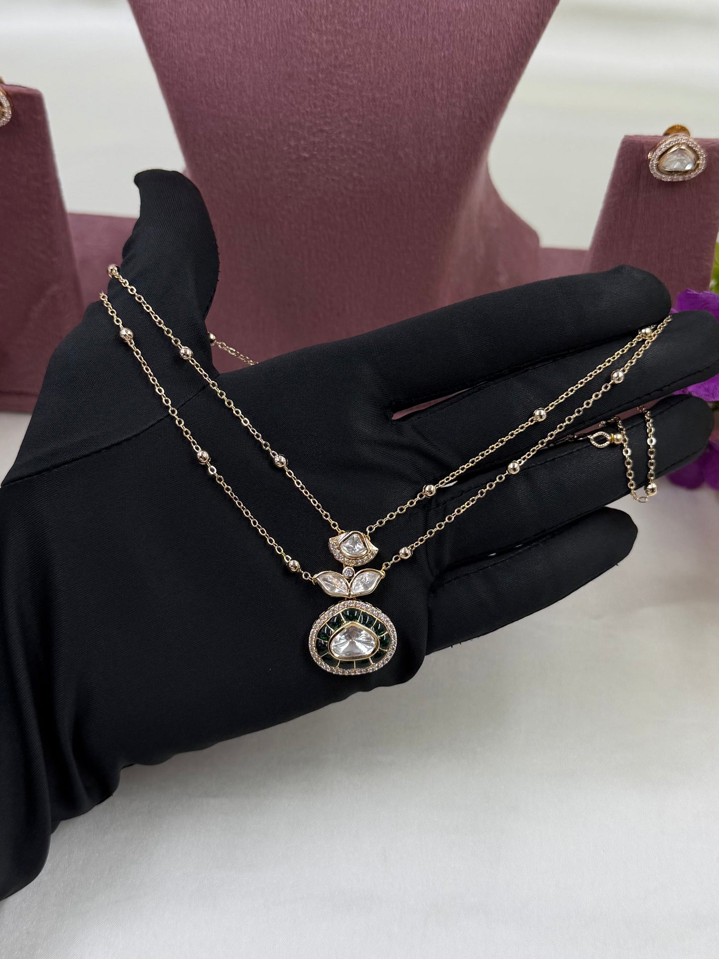 Mayuri Moissanite Chain Pendant