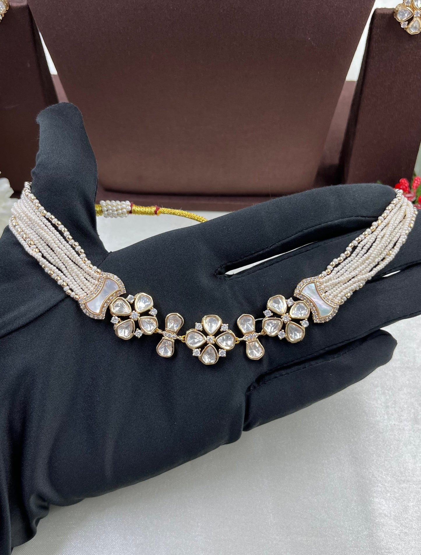 Vada Moissanite Choker Necklace