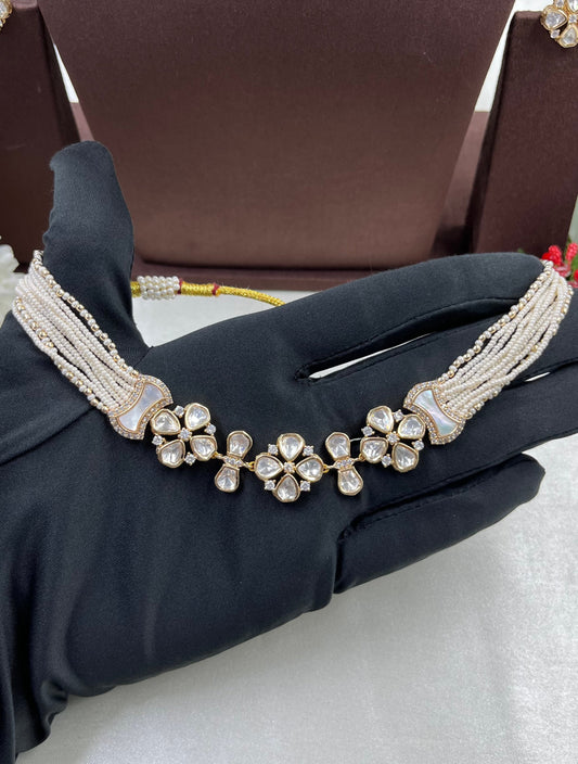 Vada Moissanite Choker Necklace