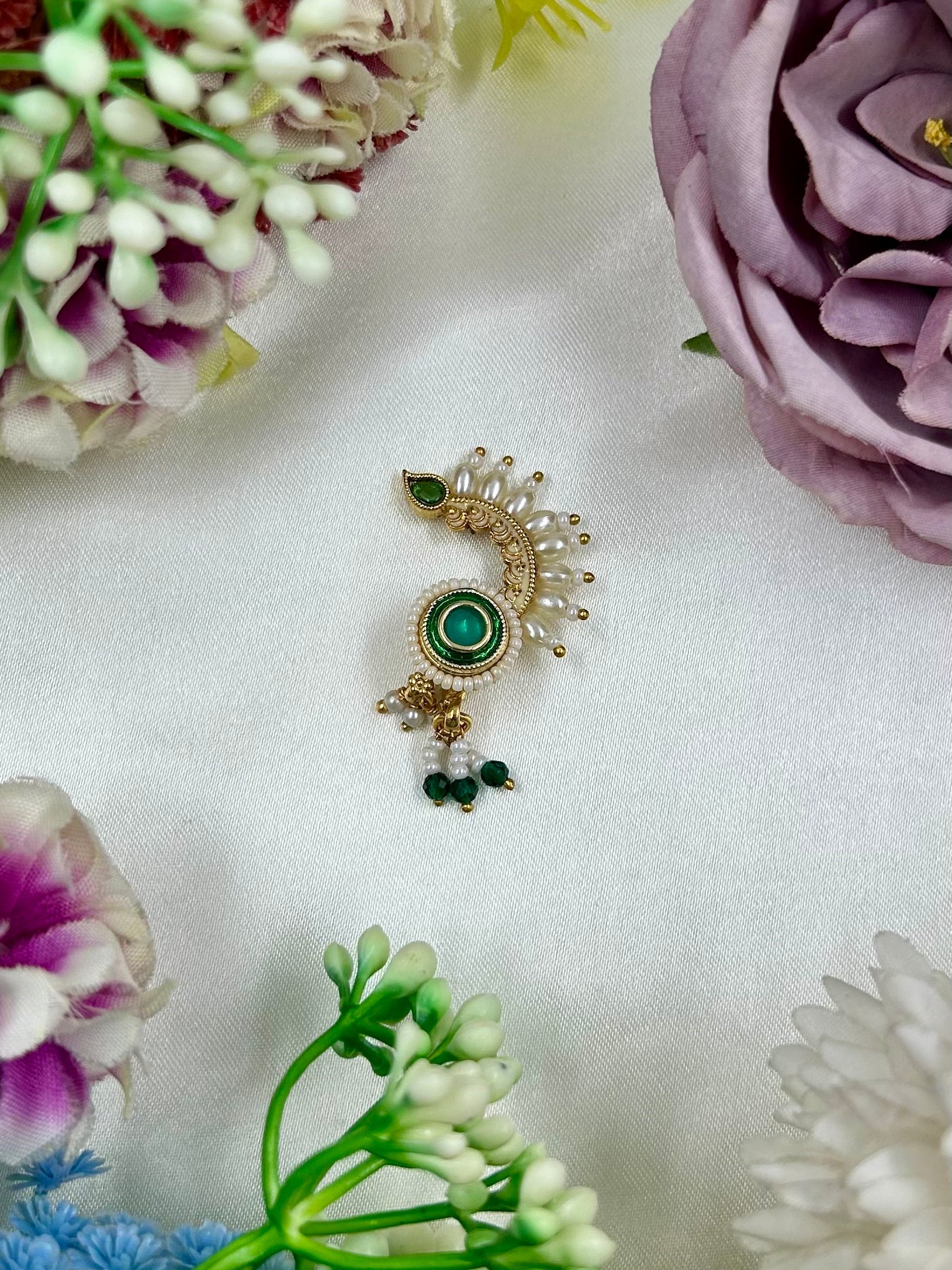 Jhanvi Nose Ring close-up view