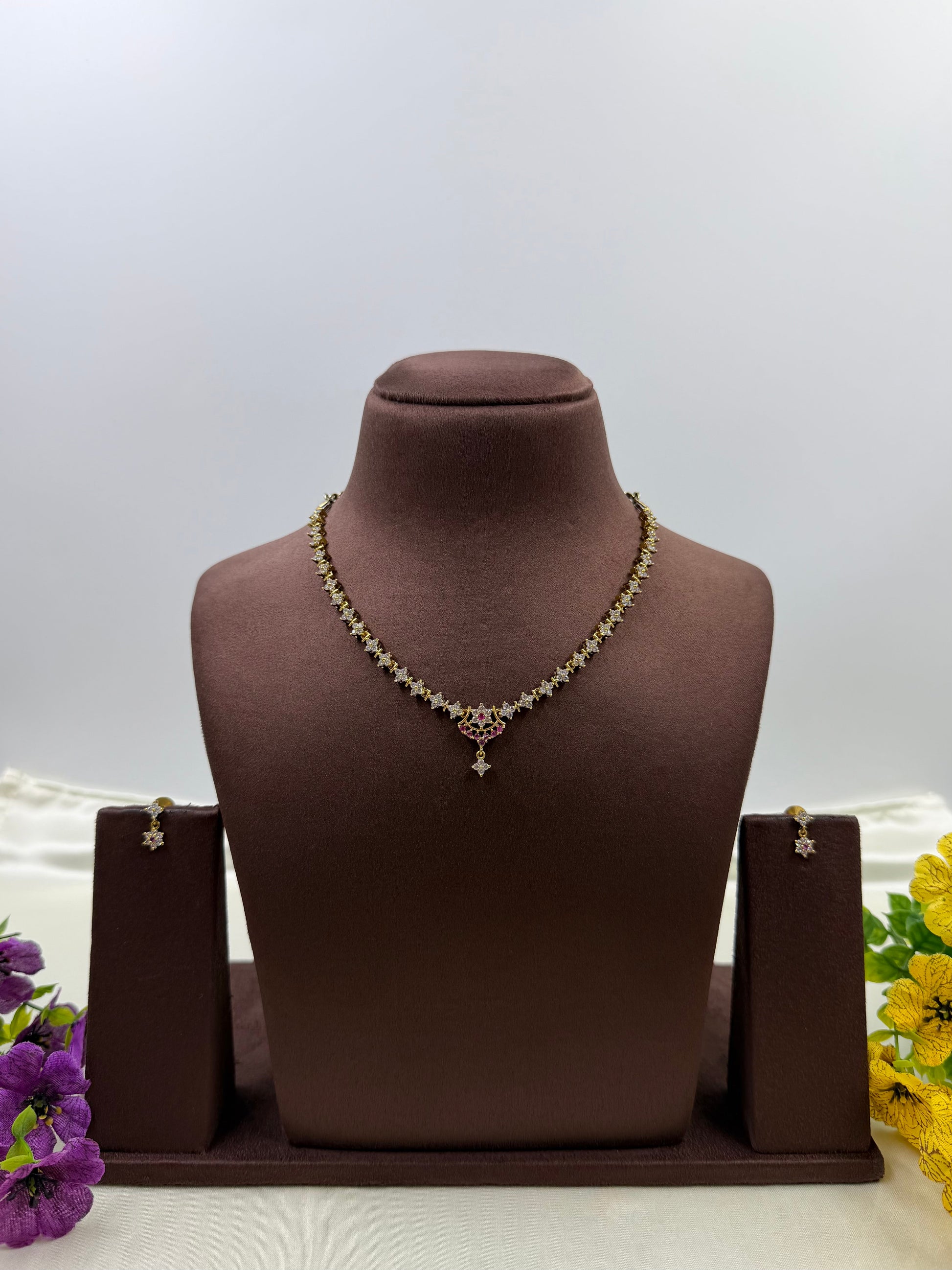 Bela Necklace Set worn styled with traditional outfit