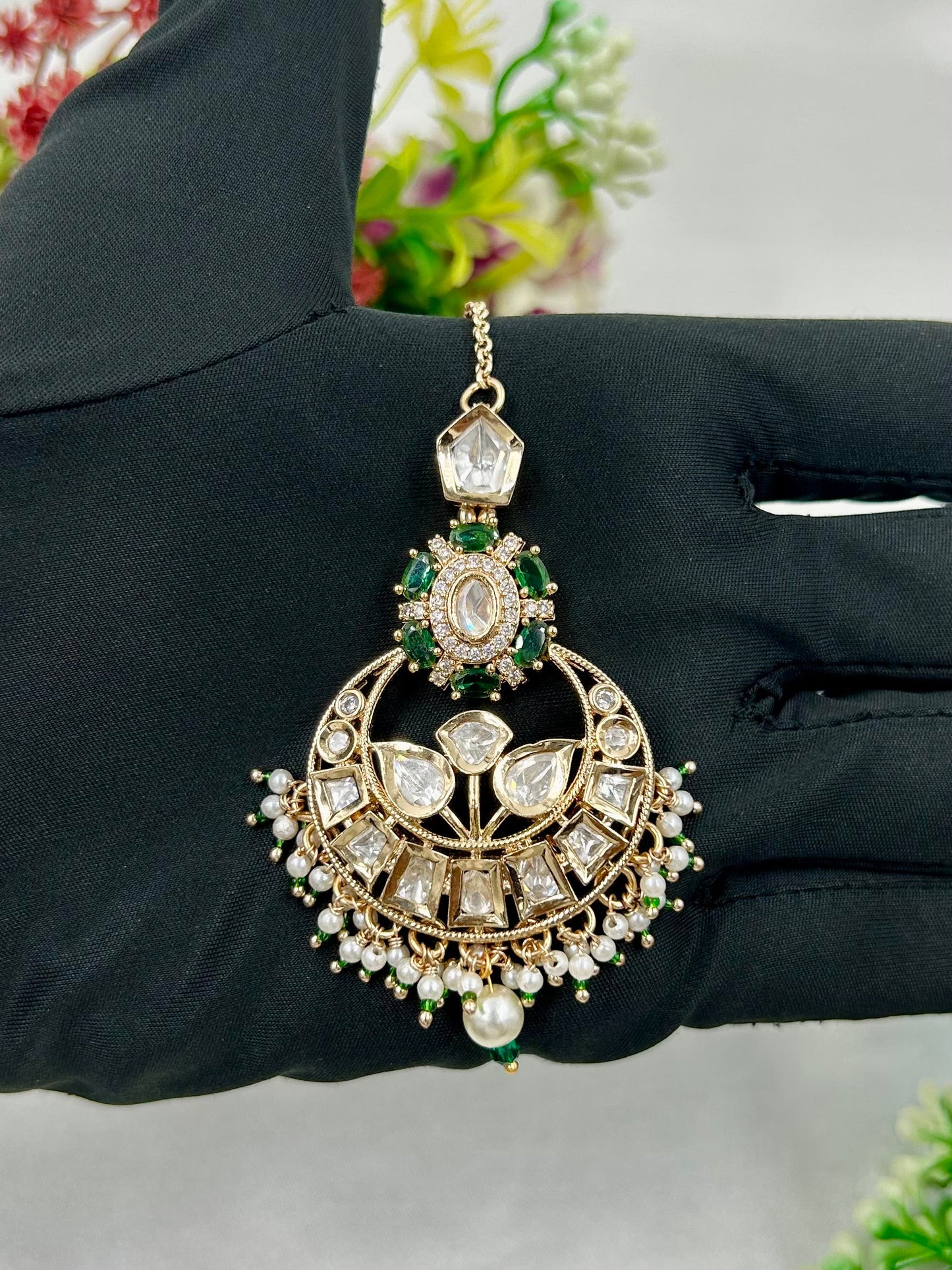 Megha Moissanite Mang Tika