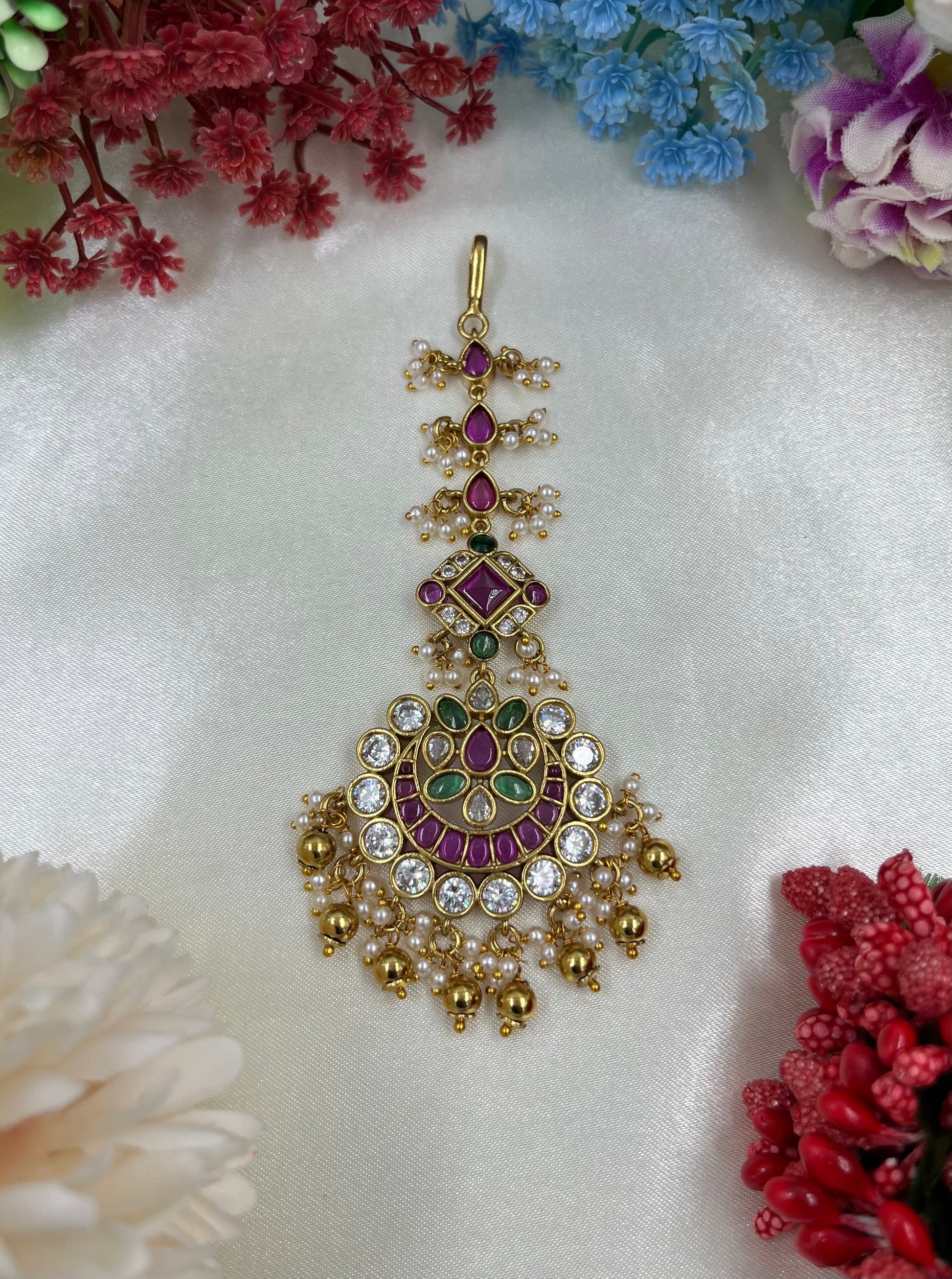 Hina Maang Tikka full product photo on plain background