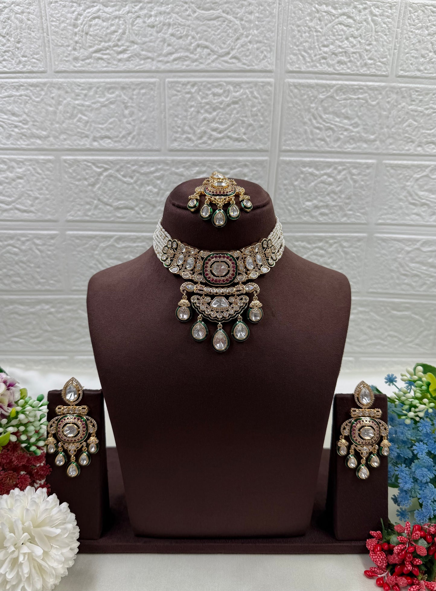Zareen Jadau Moissanite Kundan Necklace