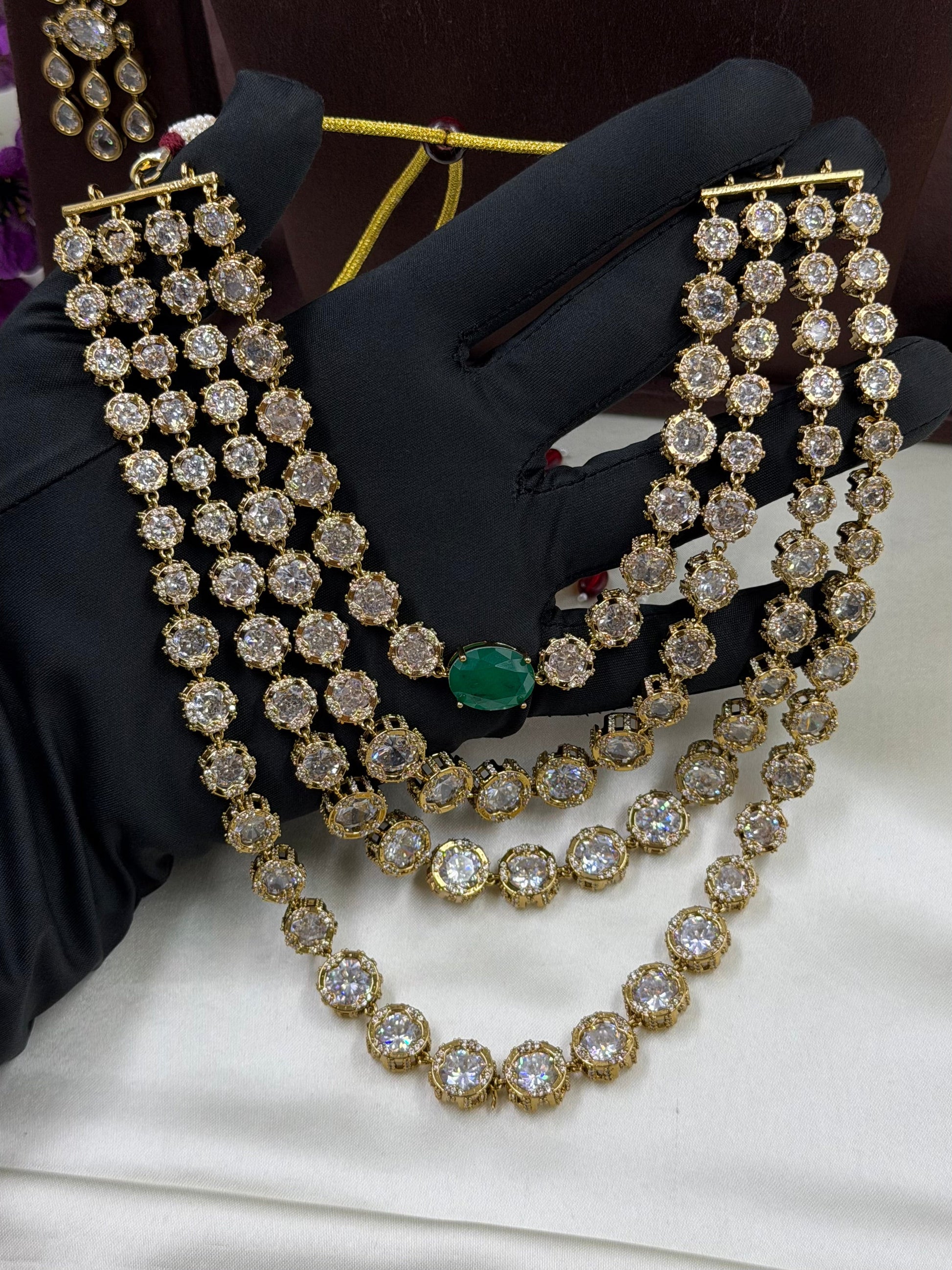 Isha Necklace Set worn styled with traditional outfit