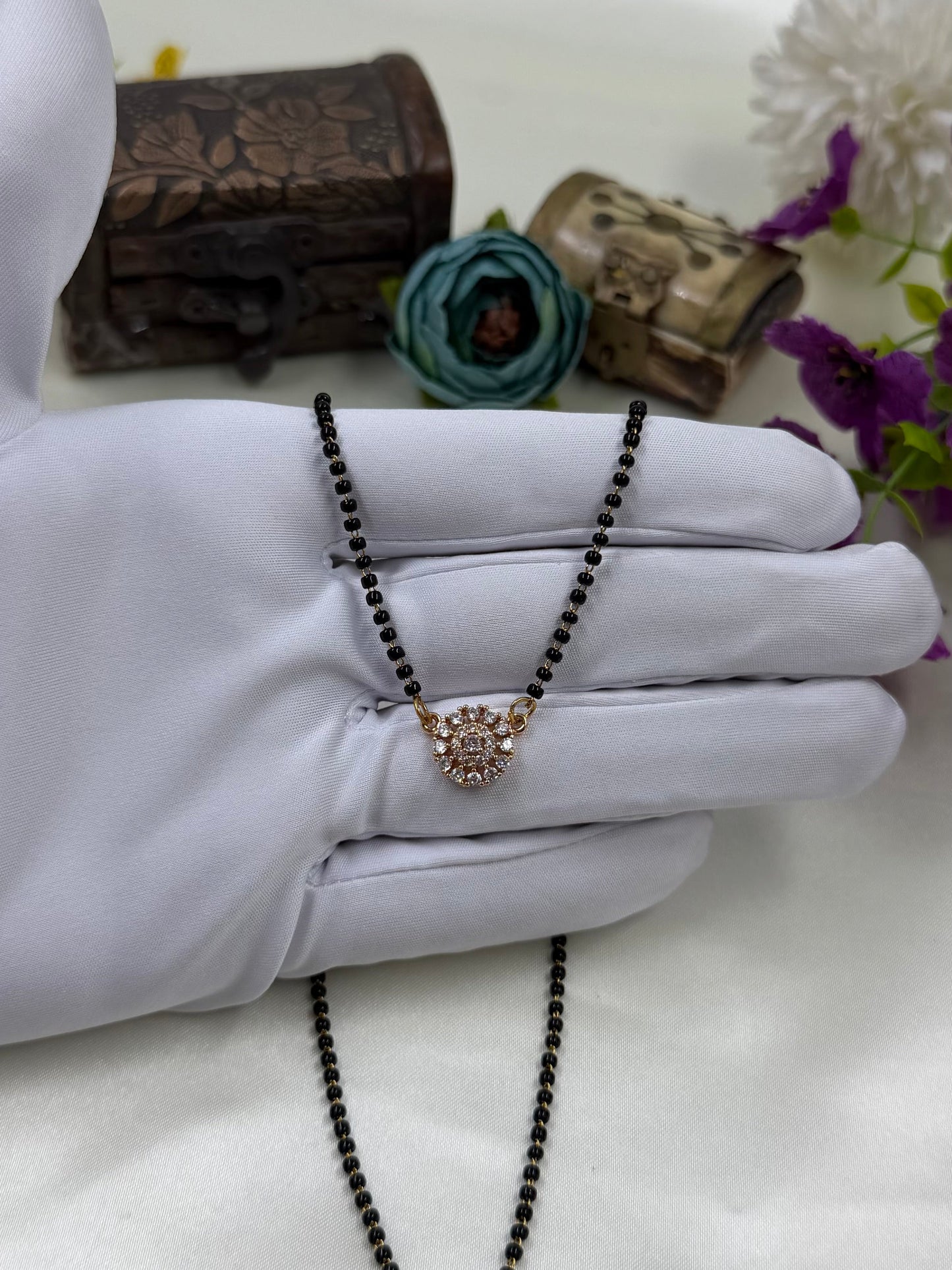 Cluster Diamond Rose Gold Mangalsutra