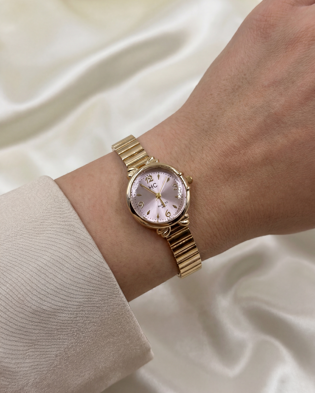 Prerna Gold Stainless Steel Watch (Adjustable)