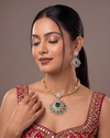 Shivani American Diamond Necklace Set close-up view