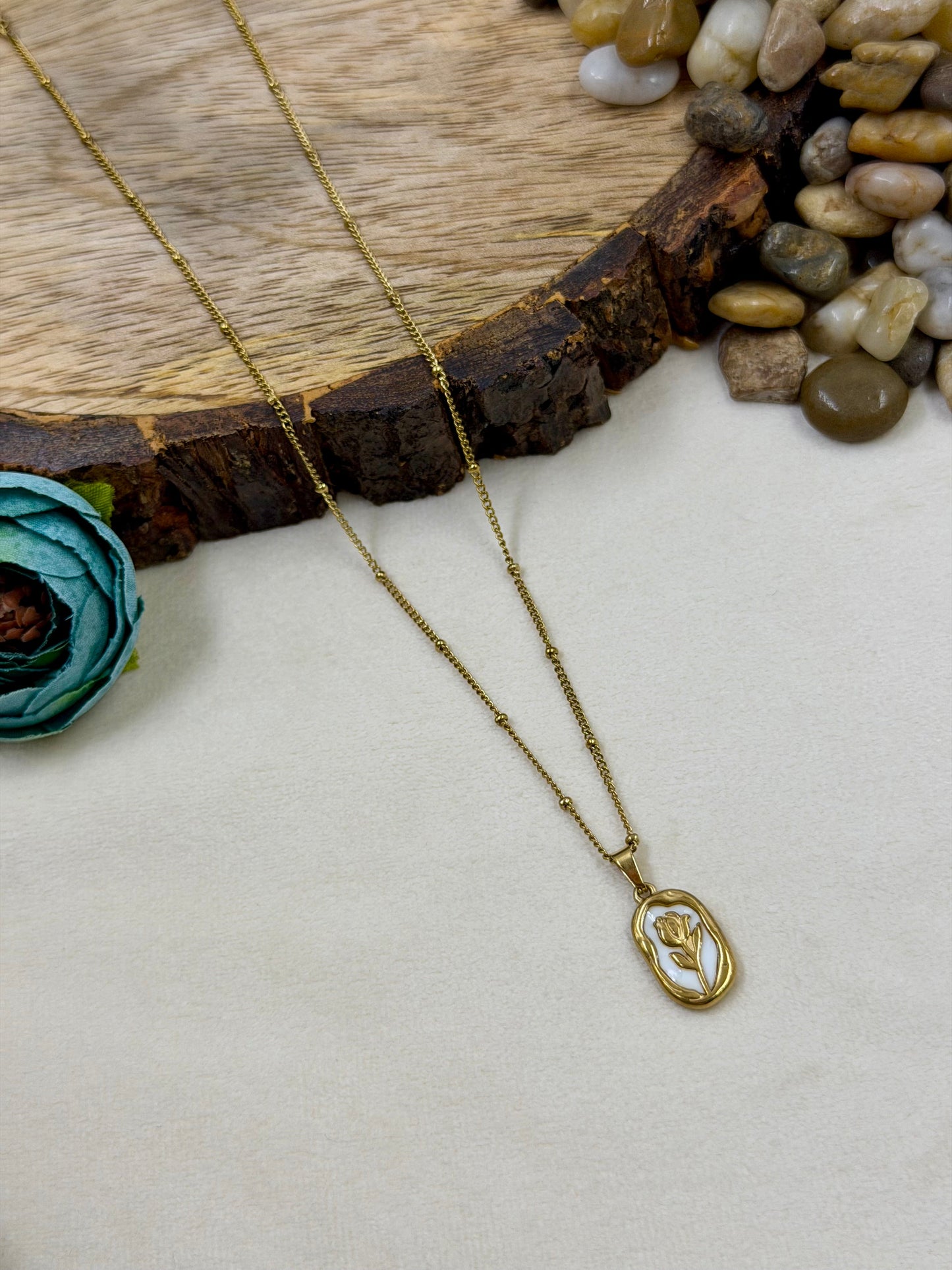 Flower Design Gold Chain