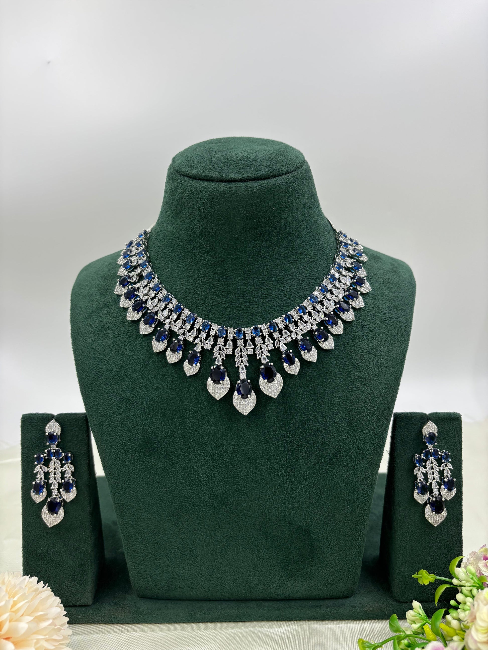 Viona Necklace Set worn styled with traditional outfit