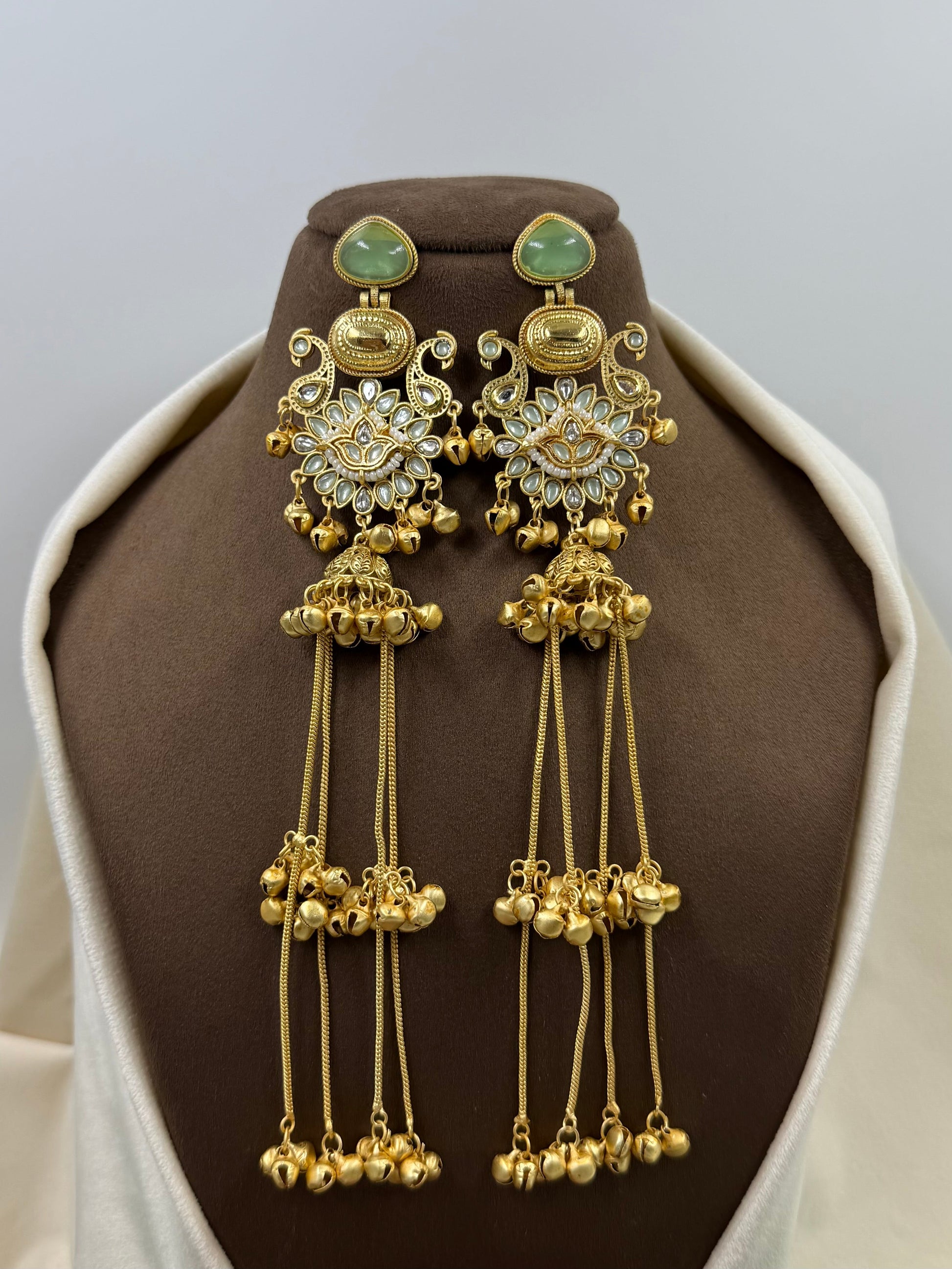 Aisha Earrings worn styled with traditional outfit