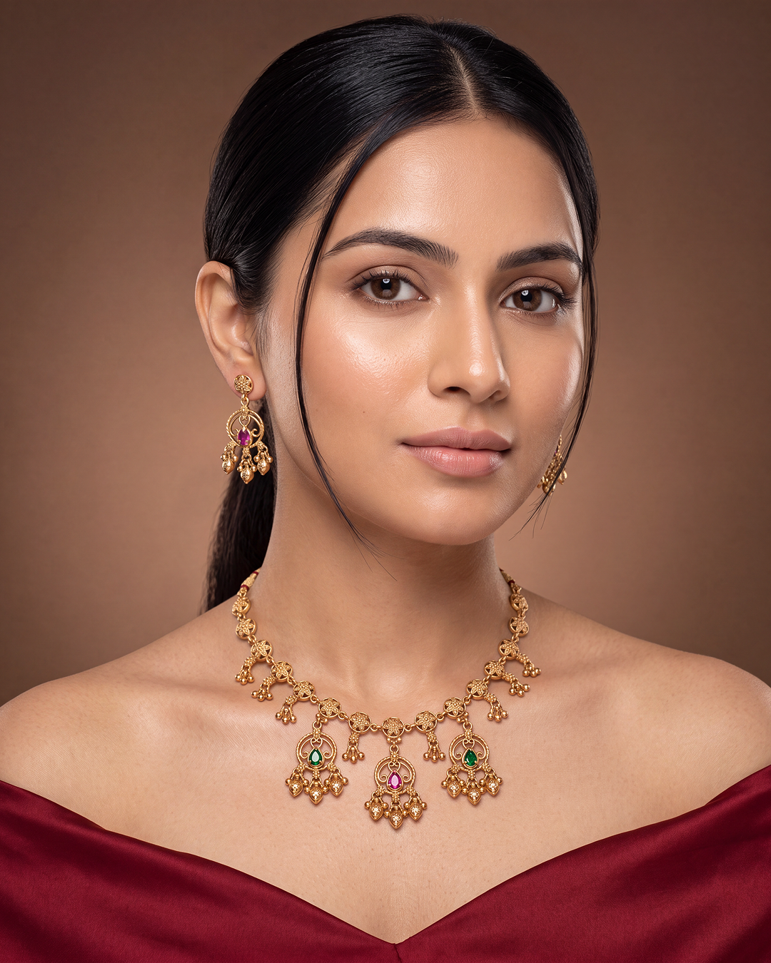 Sneha Heritage Necklace Set close-up view