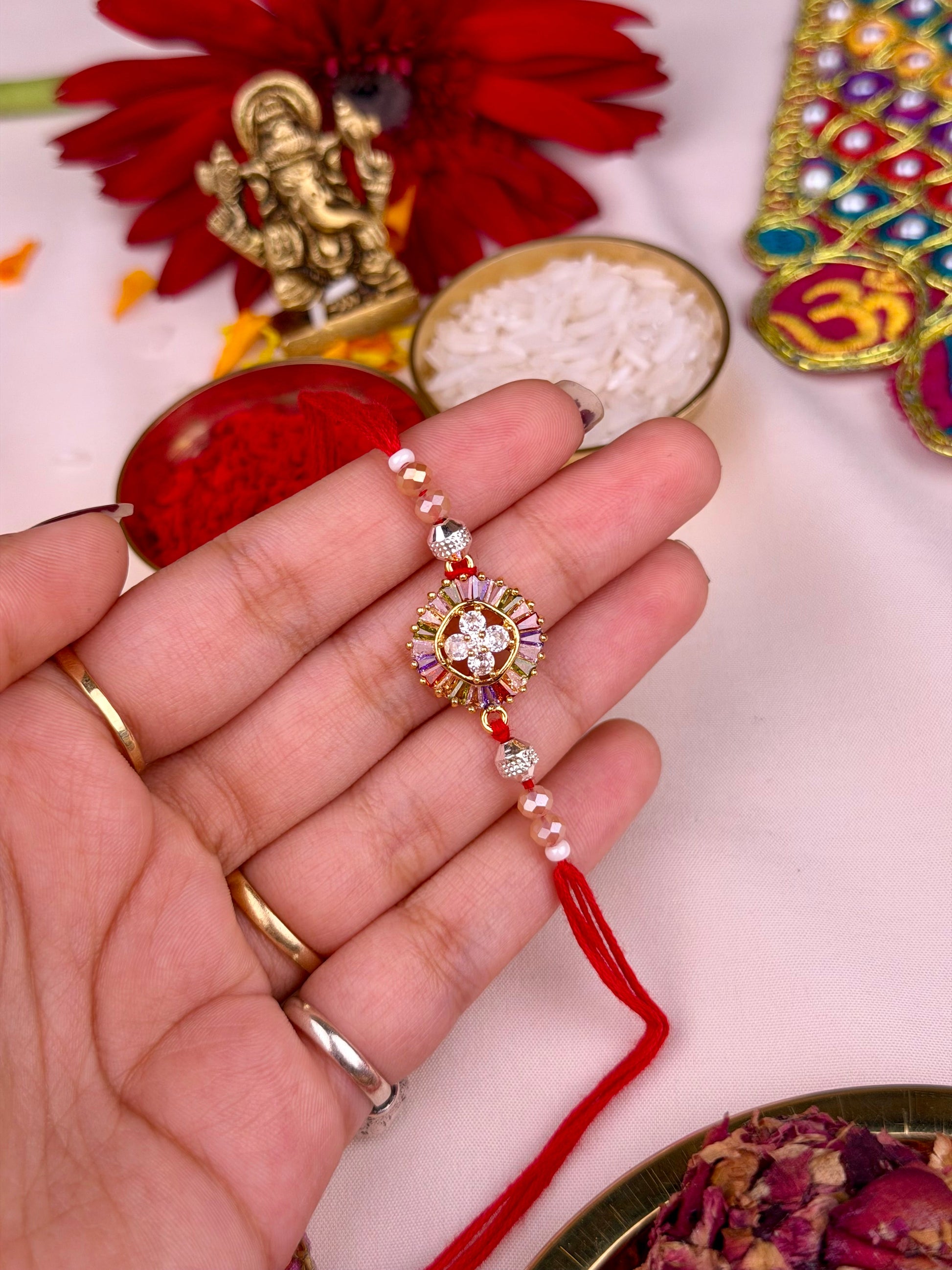 Rakhi worn styled with traditional outfit