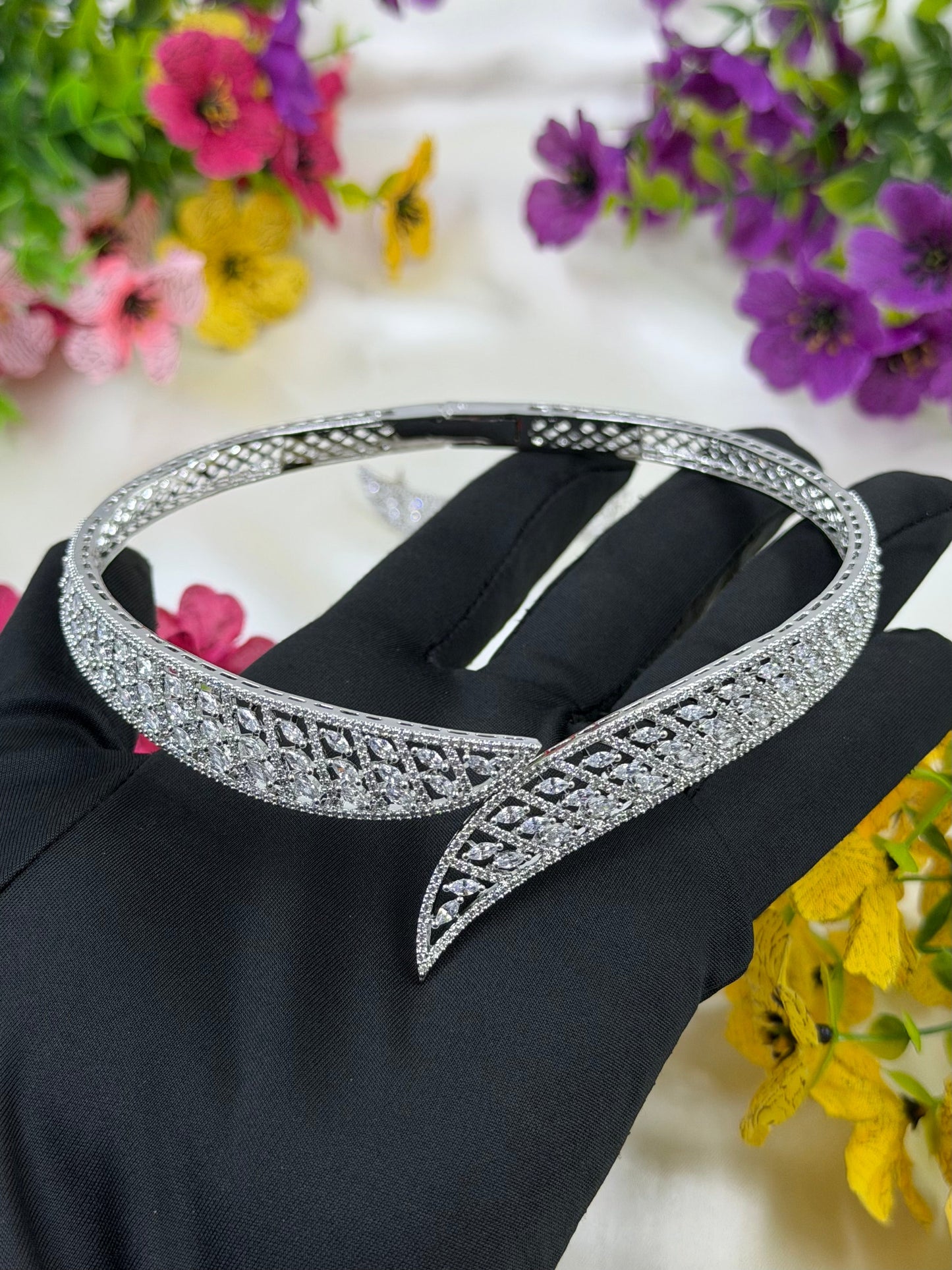 Manju American Diamond Delicate Necklace