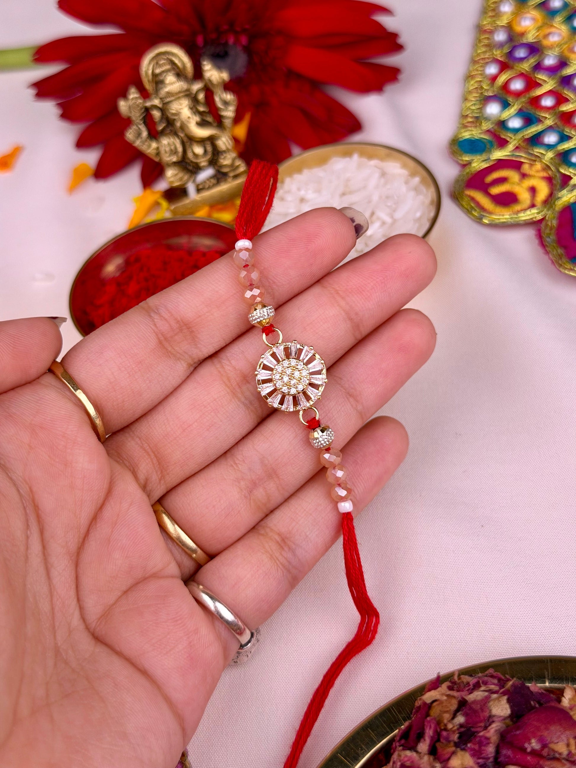 Rakhi worn styled with traditional outfit