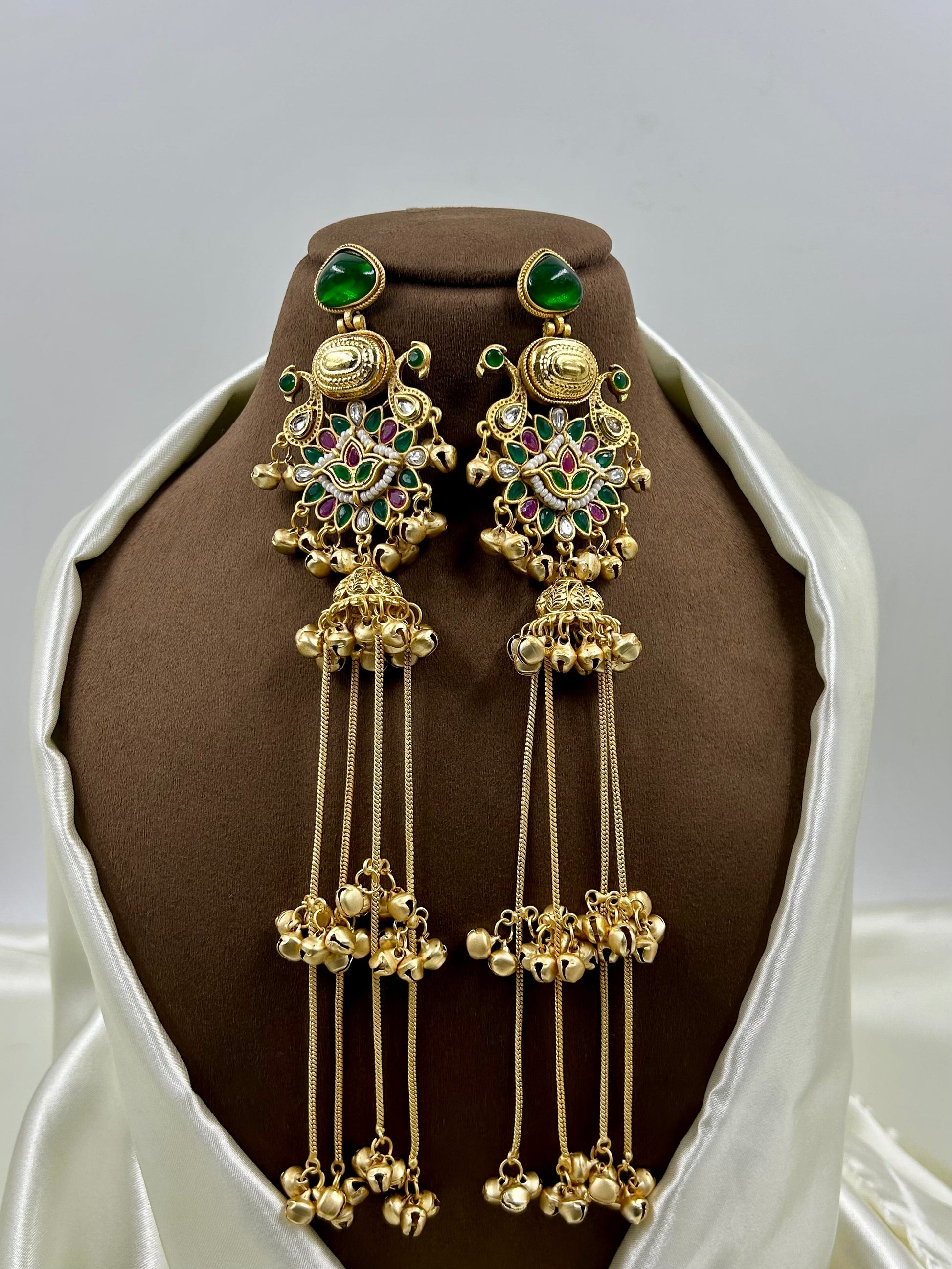 Aisha Earrings worn styled with traditional outfit