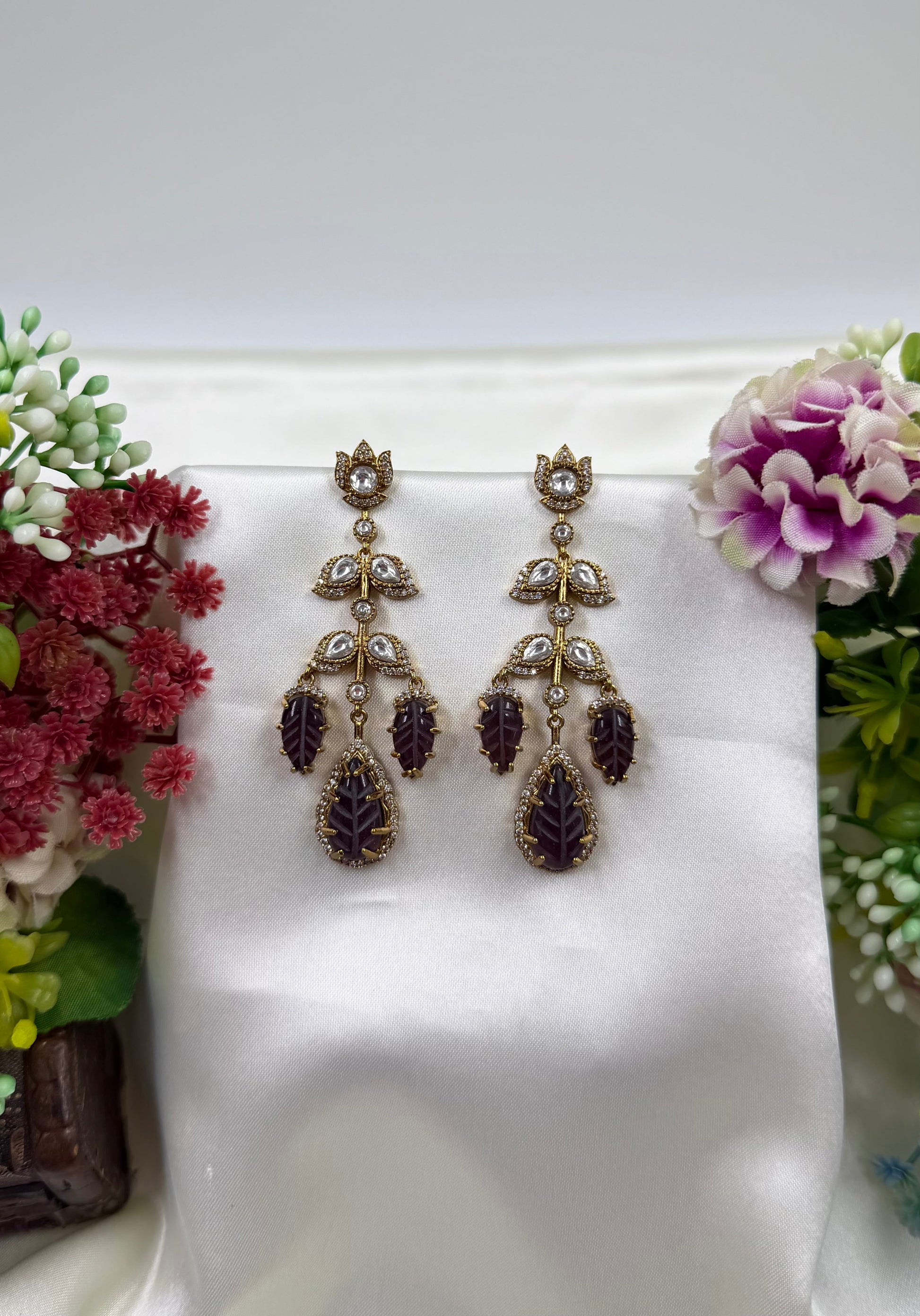 Reshma Earrings full product photo on plain background