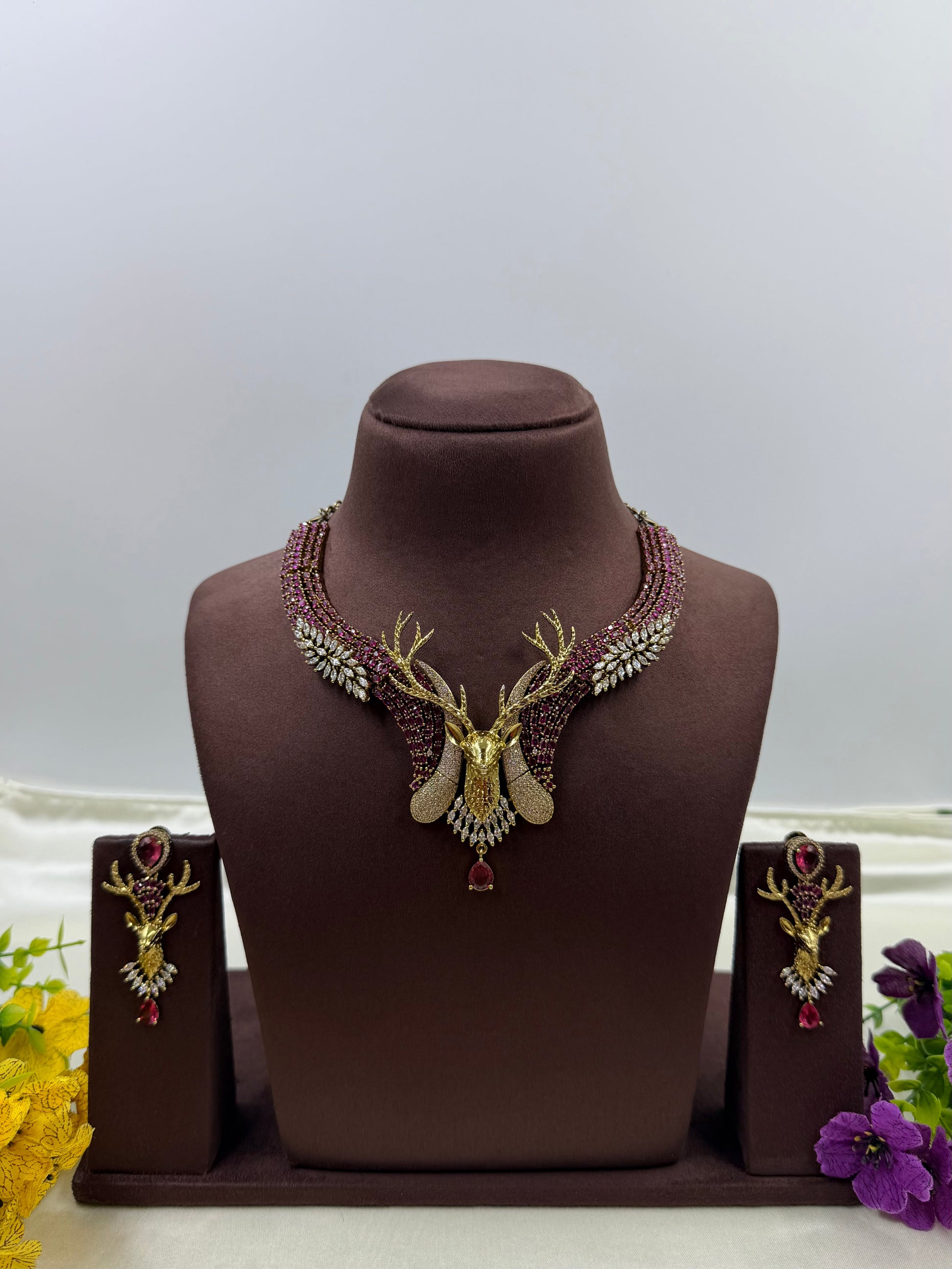 Grisha Necklace Set worn styled with traditional outfit