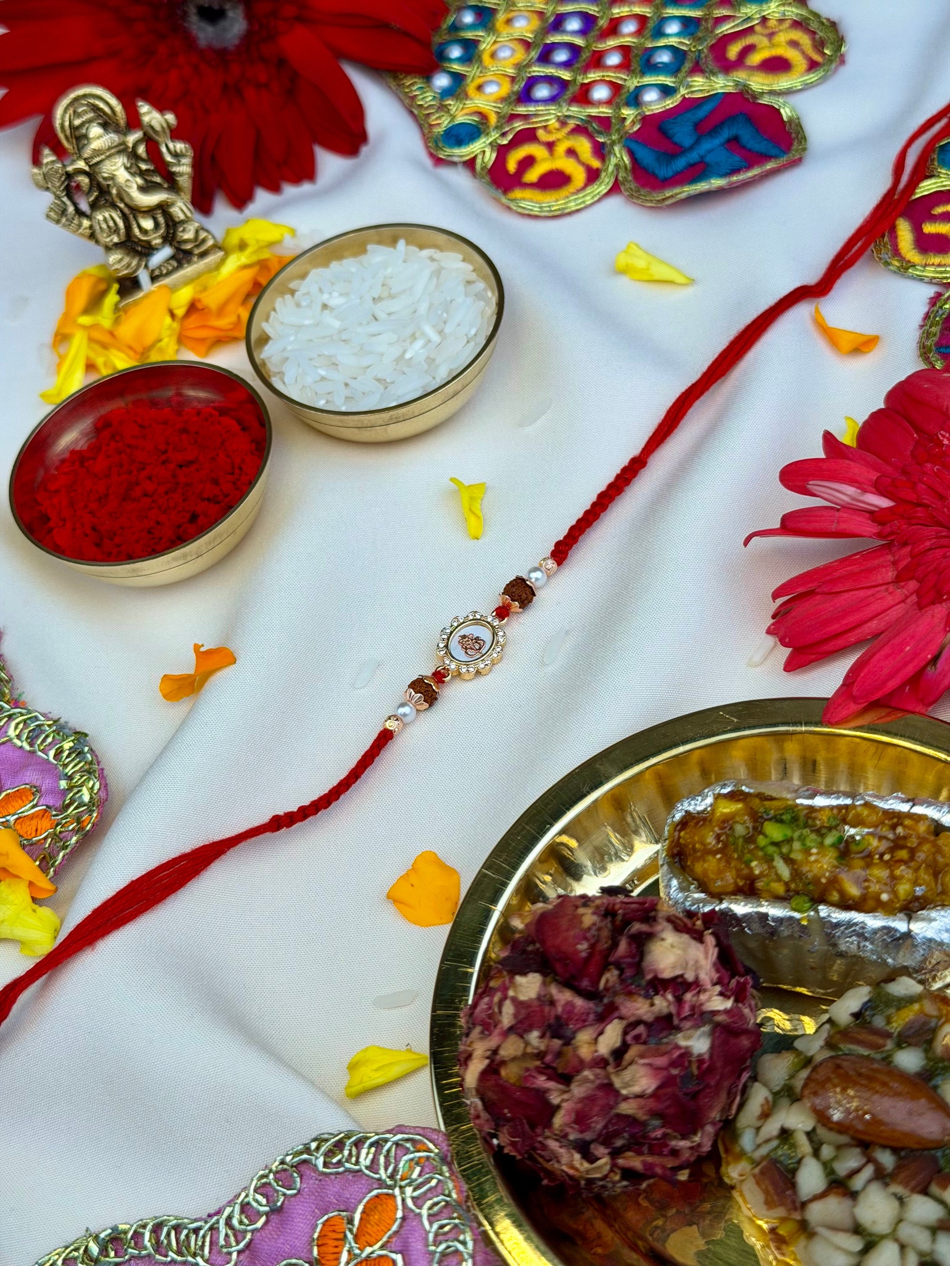 Ganesh Rakhi close-up view