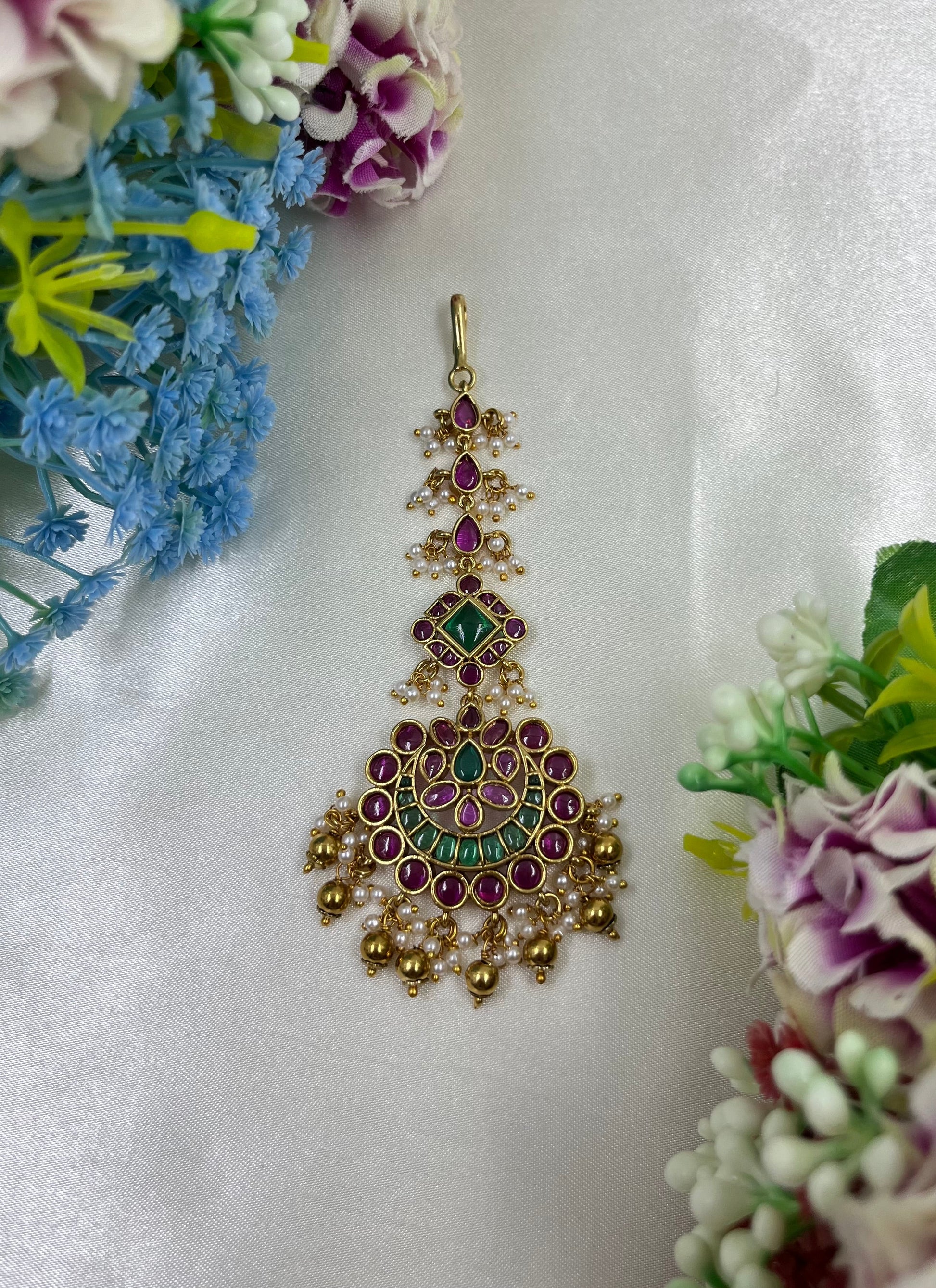 Hina Maang Tikka worn styled with traditional outfit